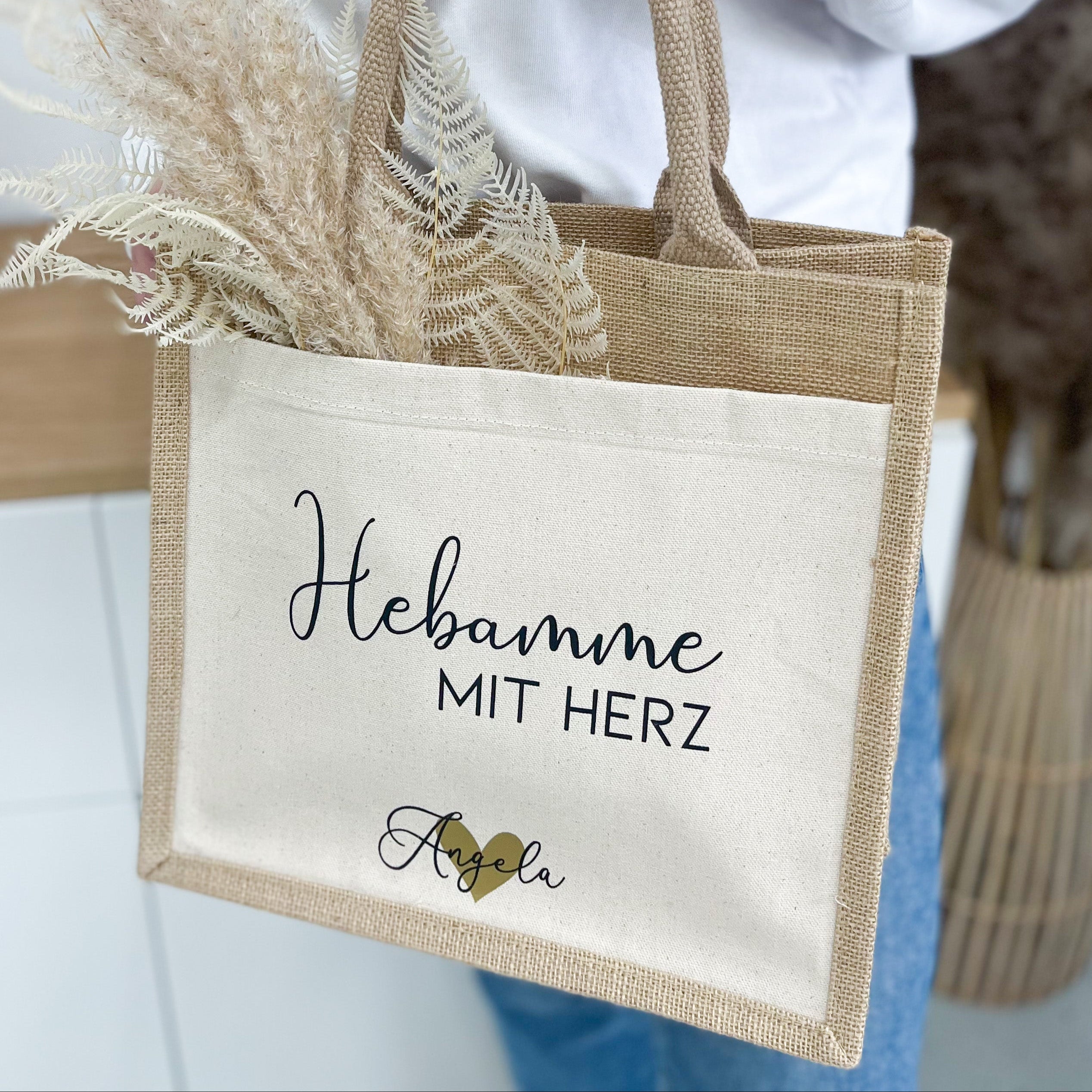 Jute Tasche · Hebamme
