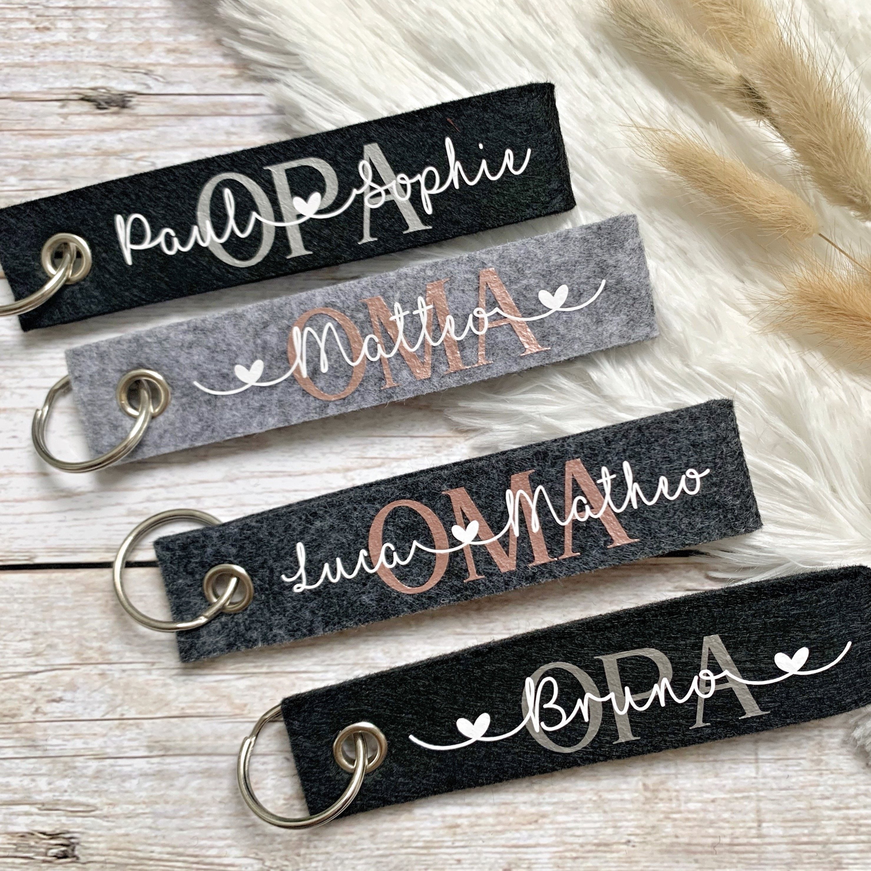 Filz Schlüsselanhänger · Oma / Opa