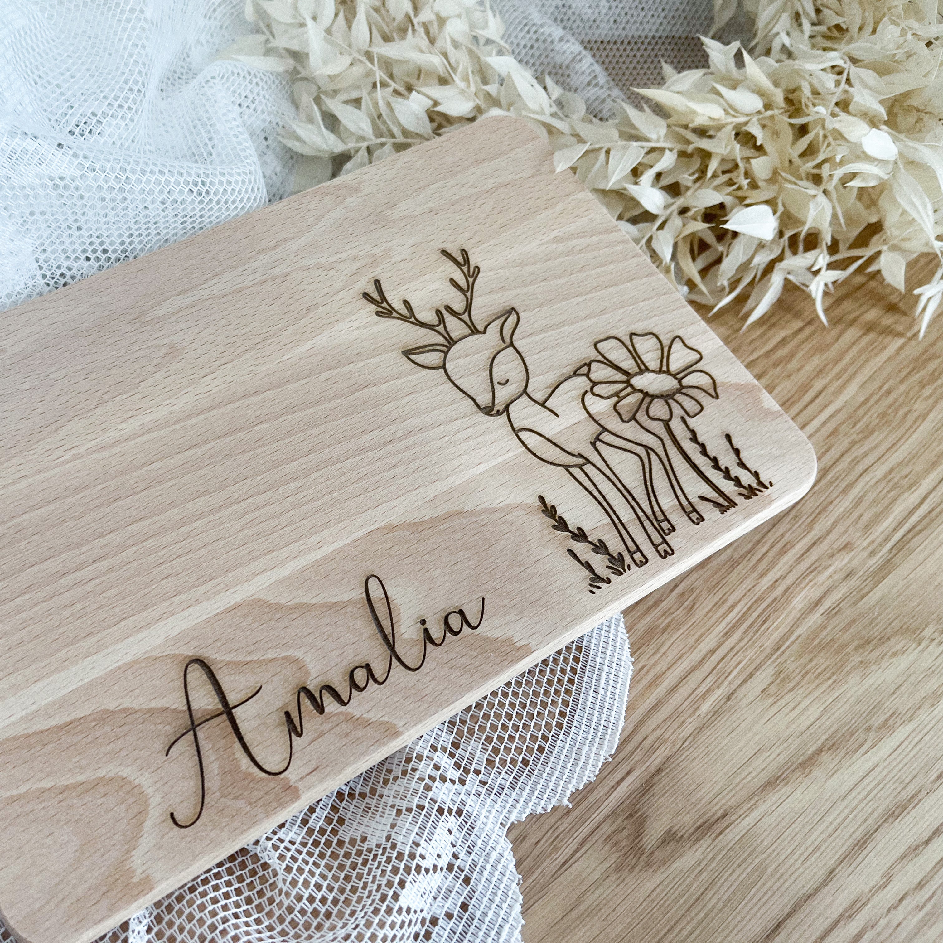 Brettchen · Kindername mir Reh