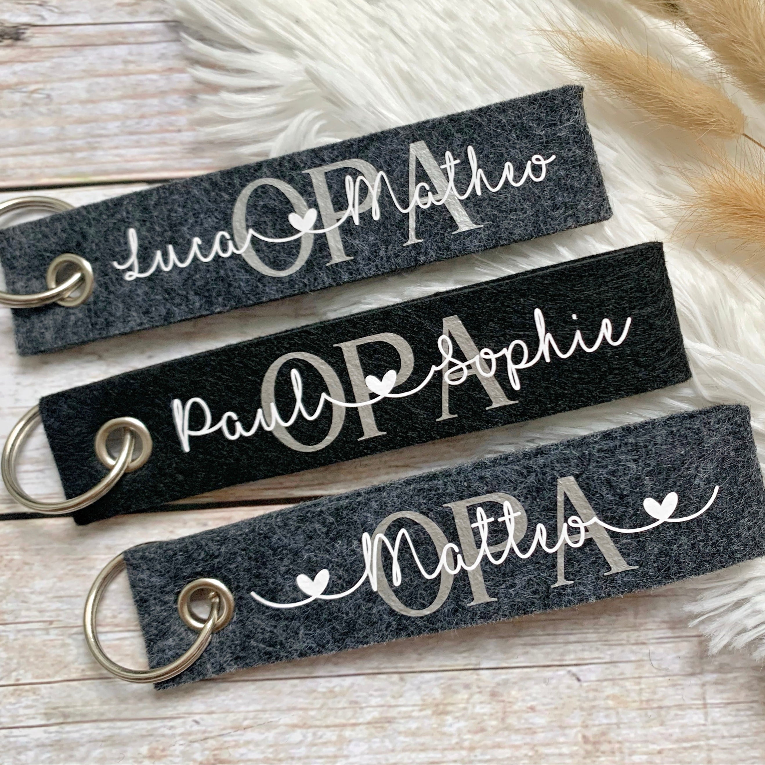 Filz Schlüsselanhänger · Oma / Opa