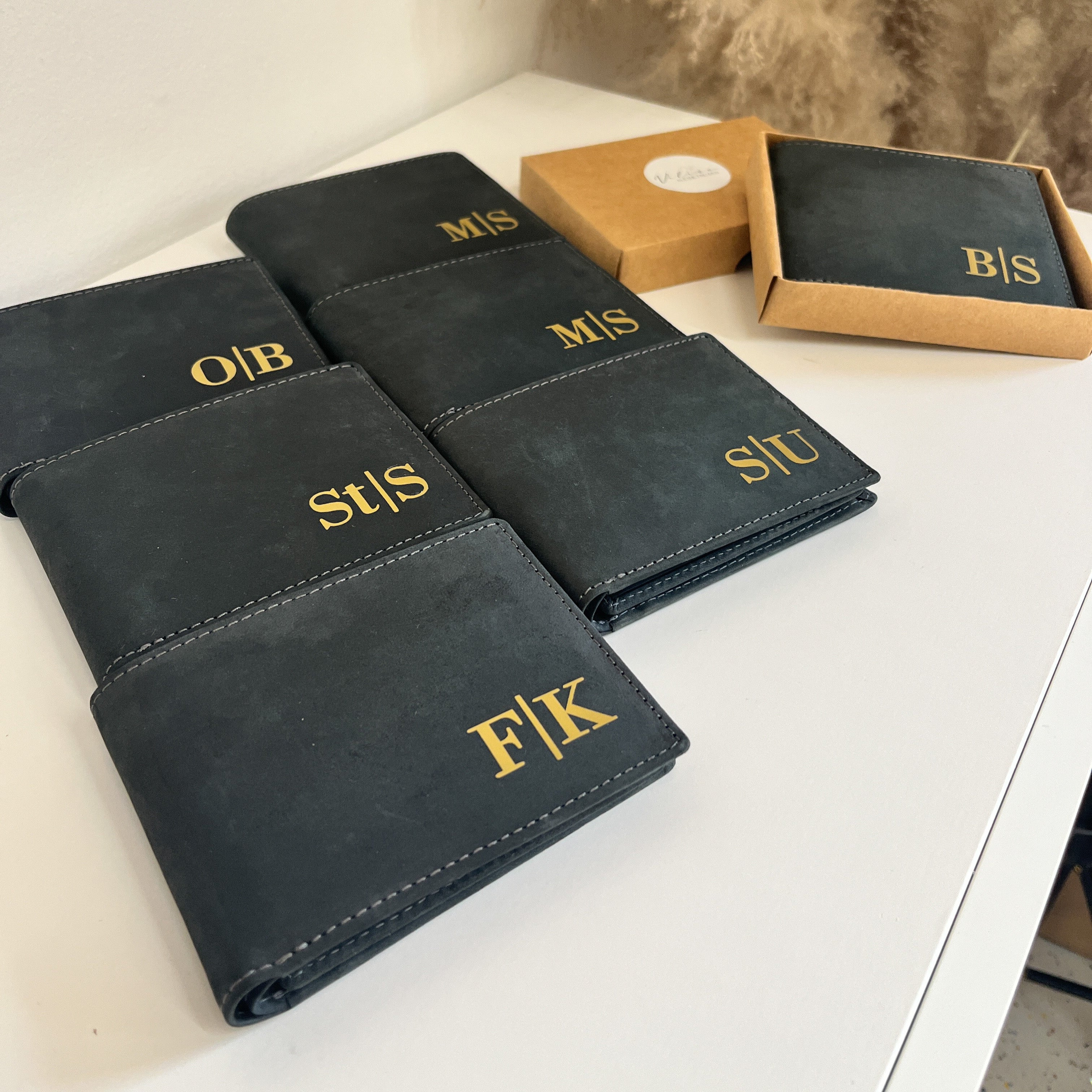 Personalisierte Geldbörse aus Leder