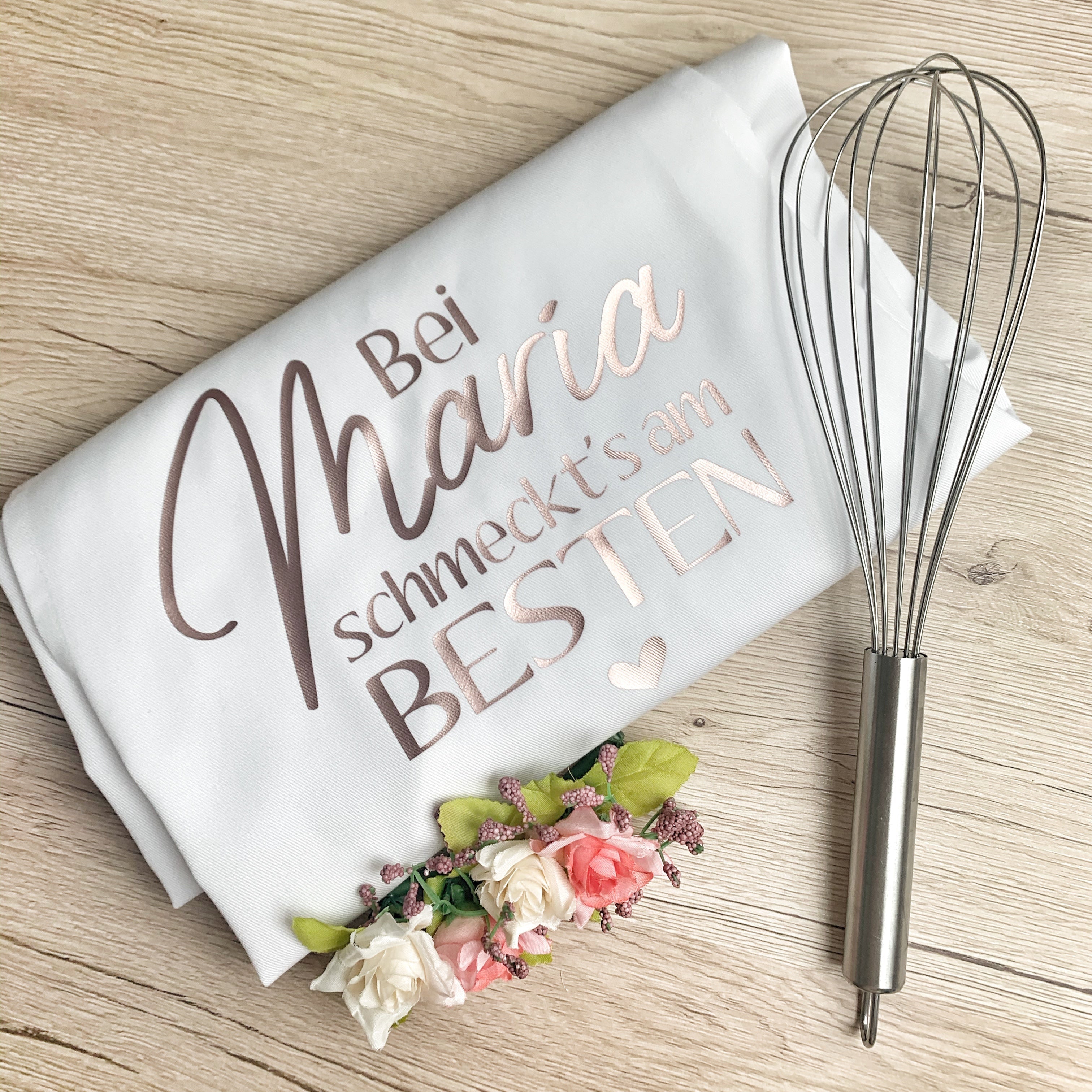 Kochschürze "Bei ... schmeckt's am Besten" (personalisiert)