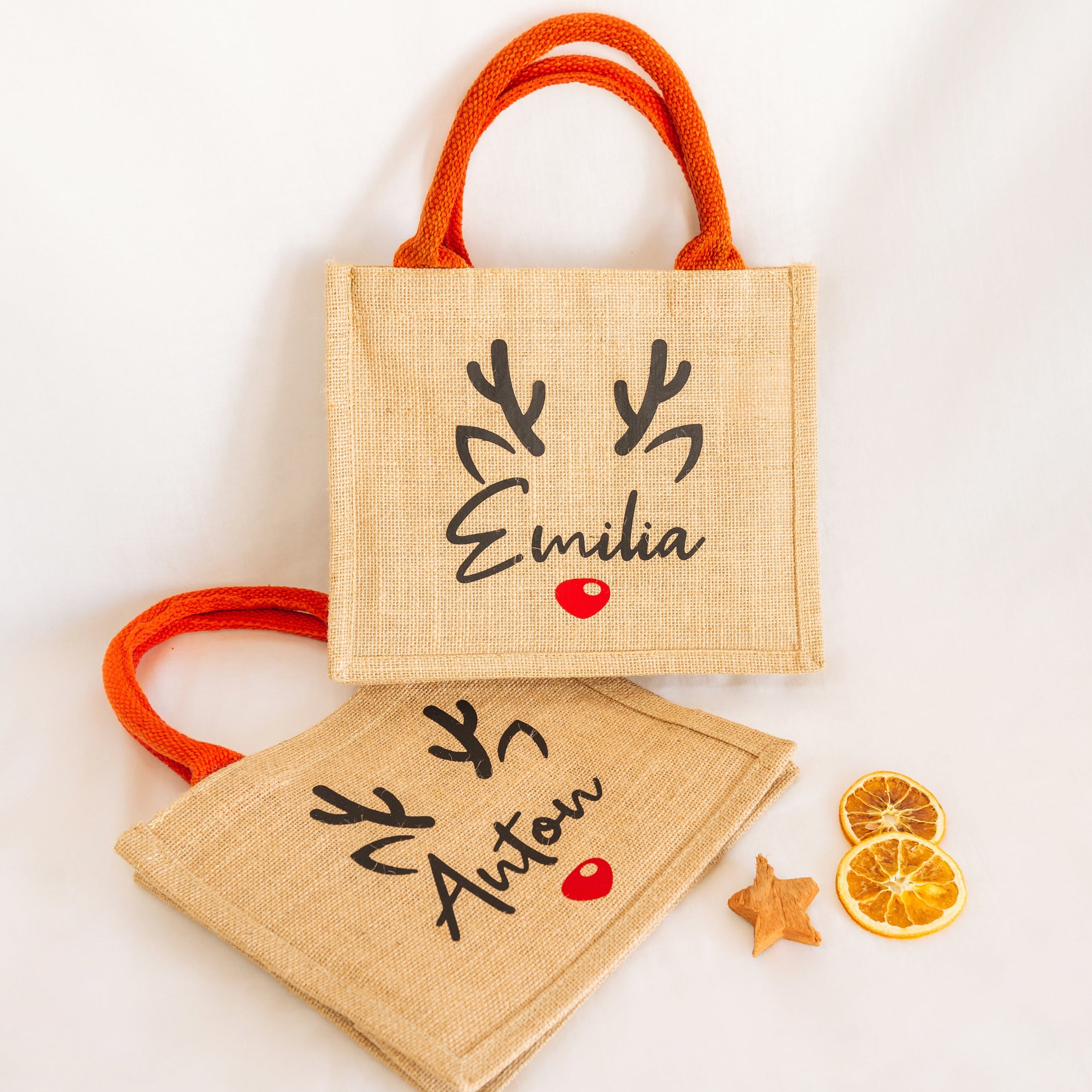 Jute Tasche · Reh mit Name