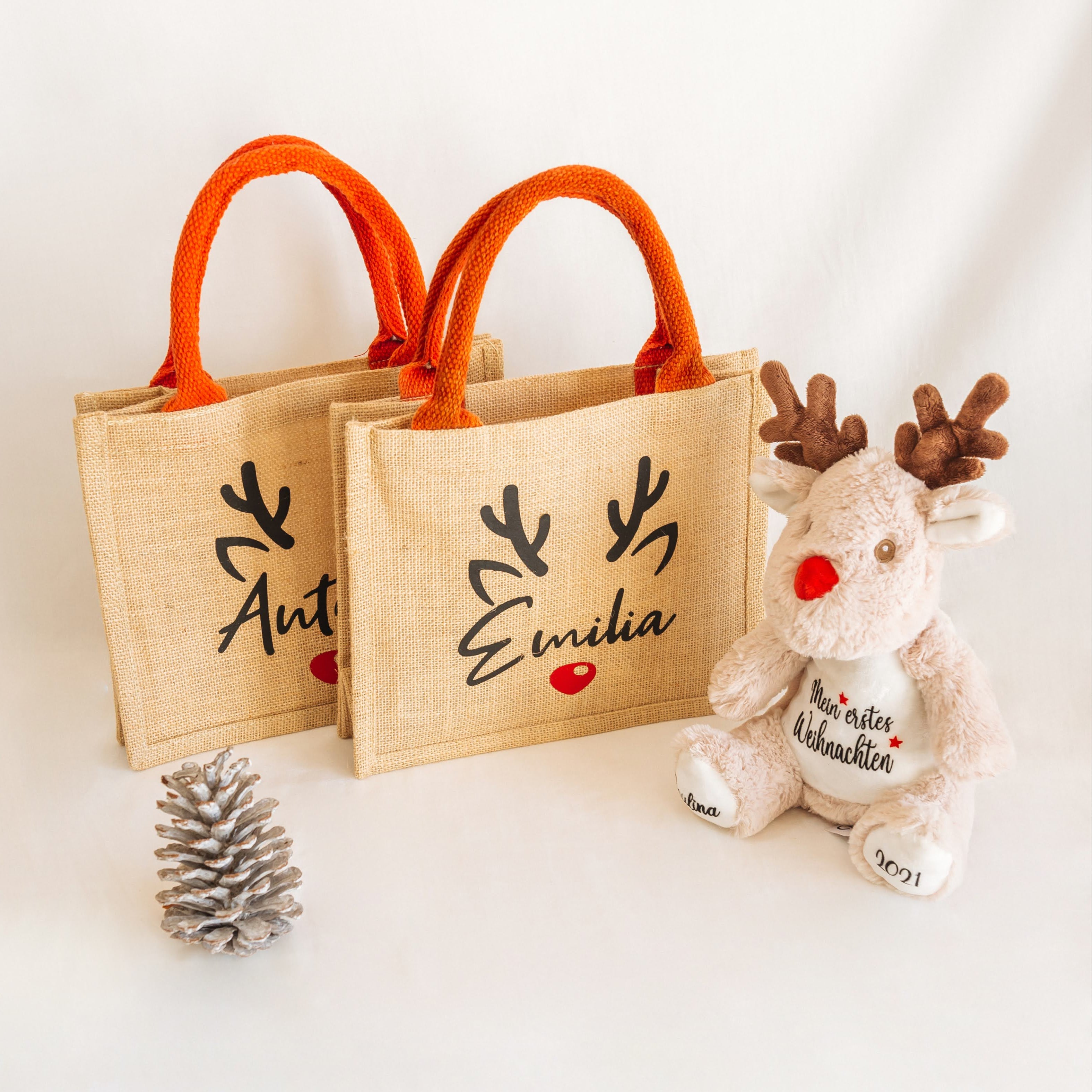 Jute Tasche · Reh mit Name