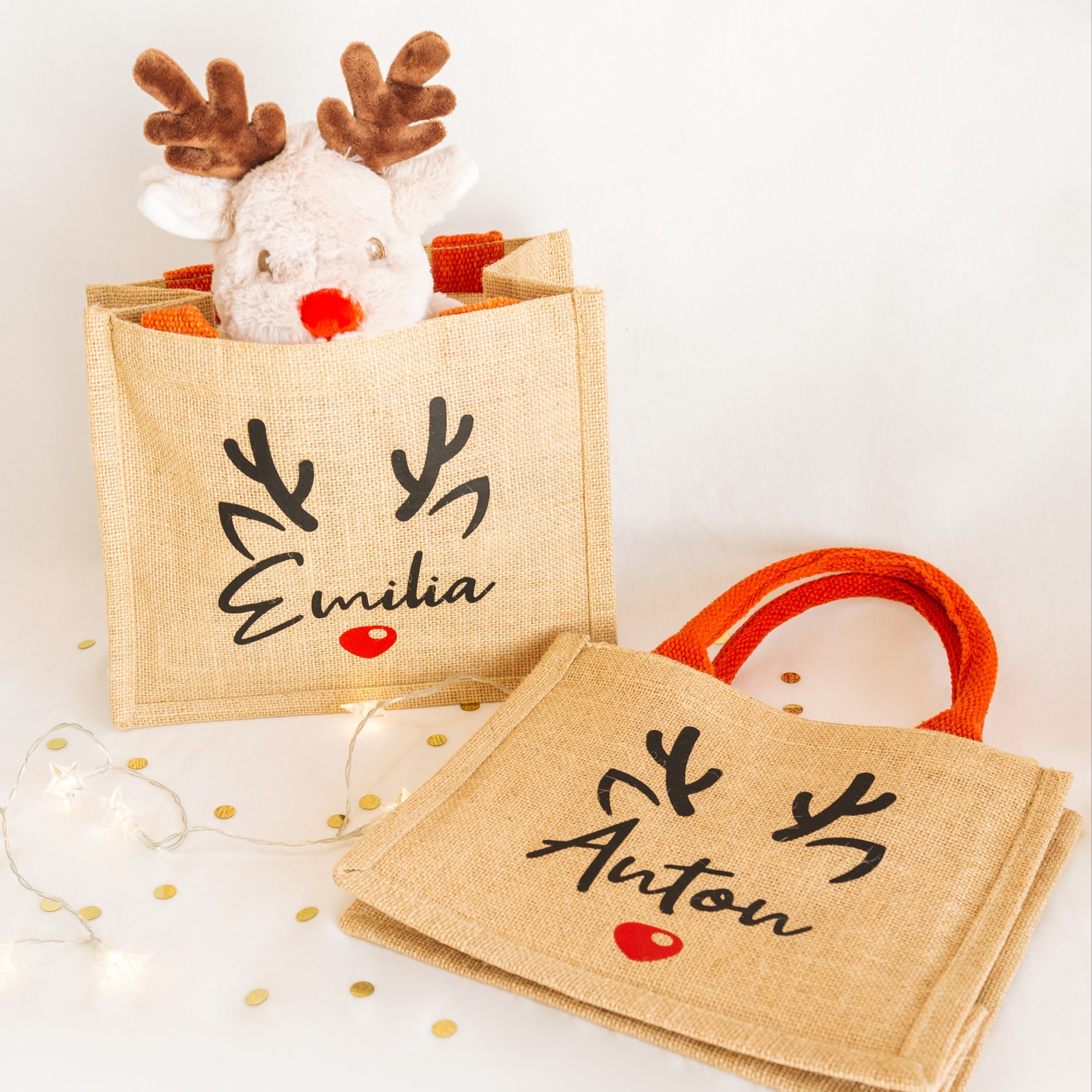 Jute Tasche · Reh mit Name