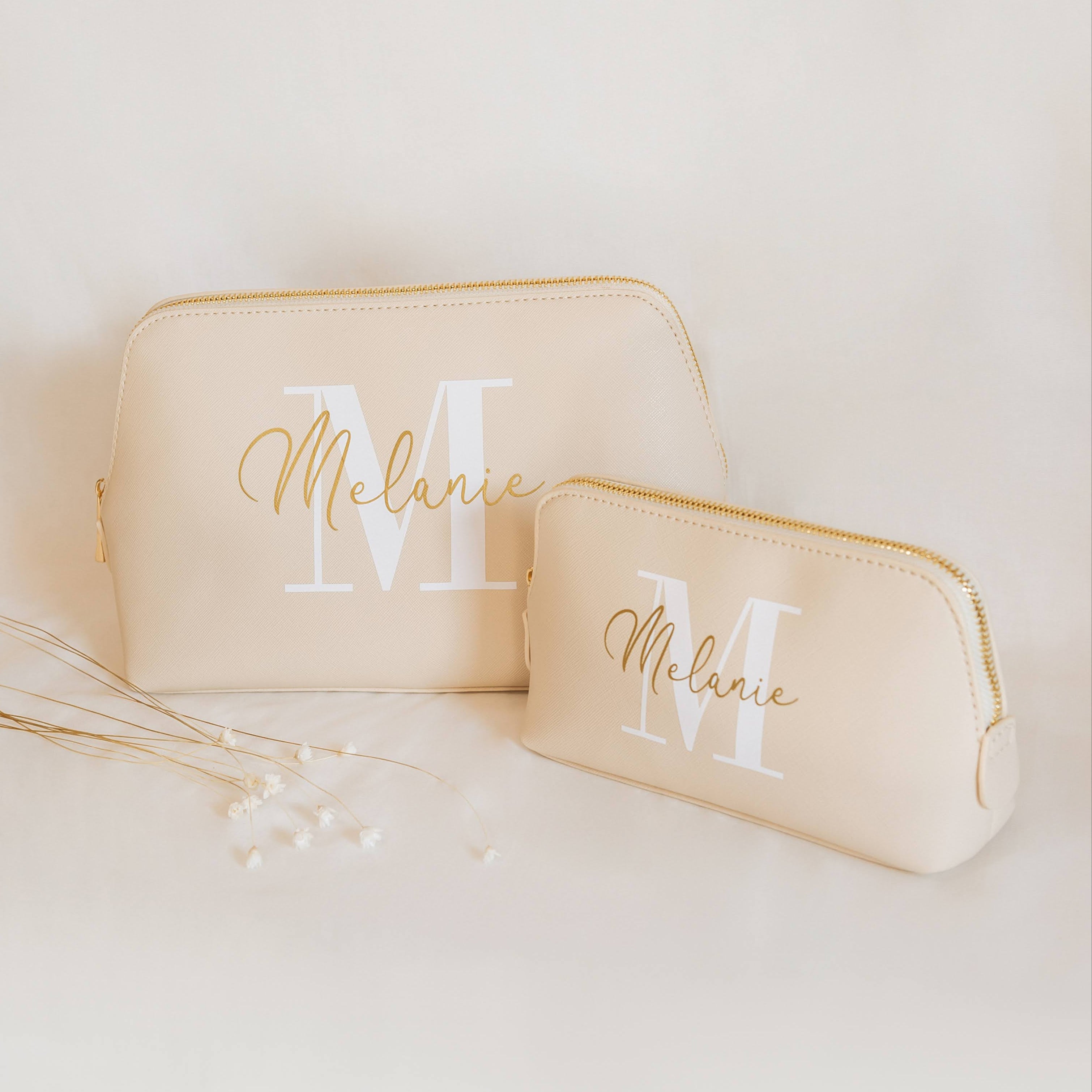 Kosmetiktasche mit Initial und Name