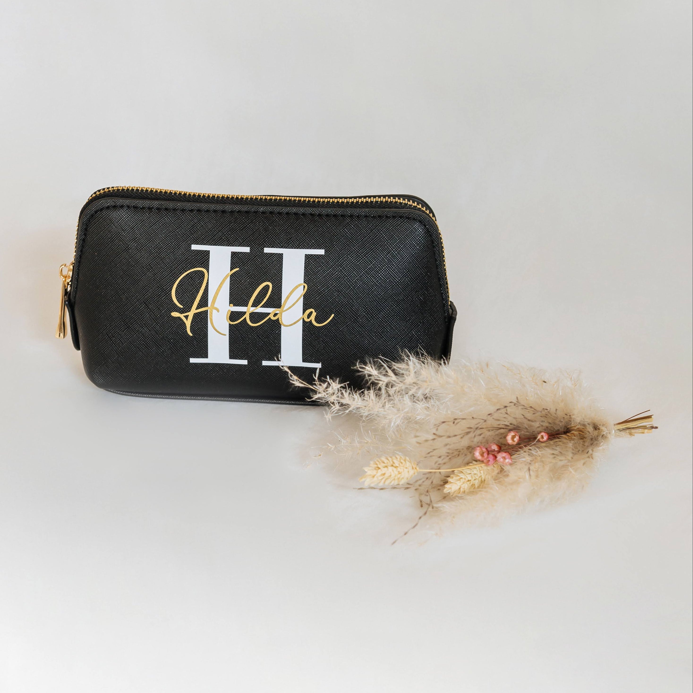 Kosmetiktasche mit Initial und Name