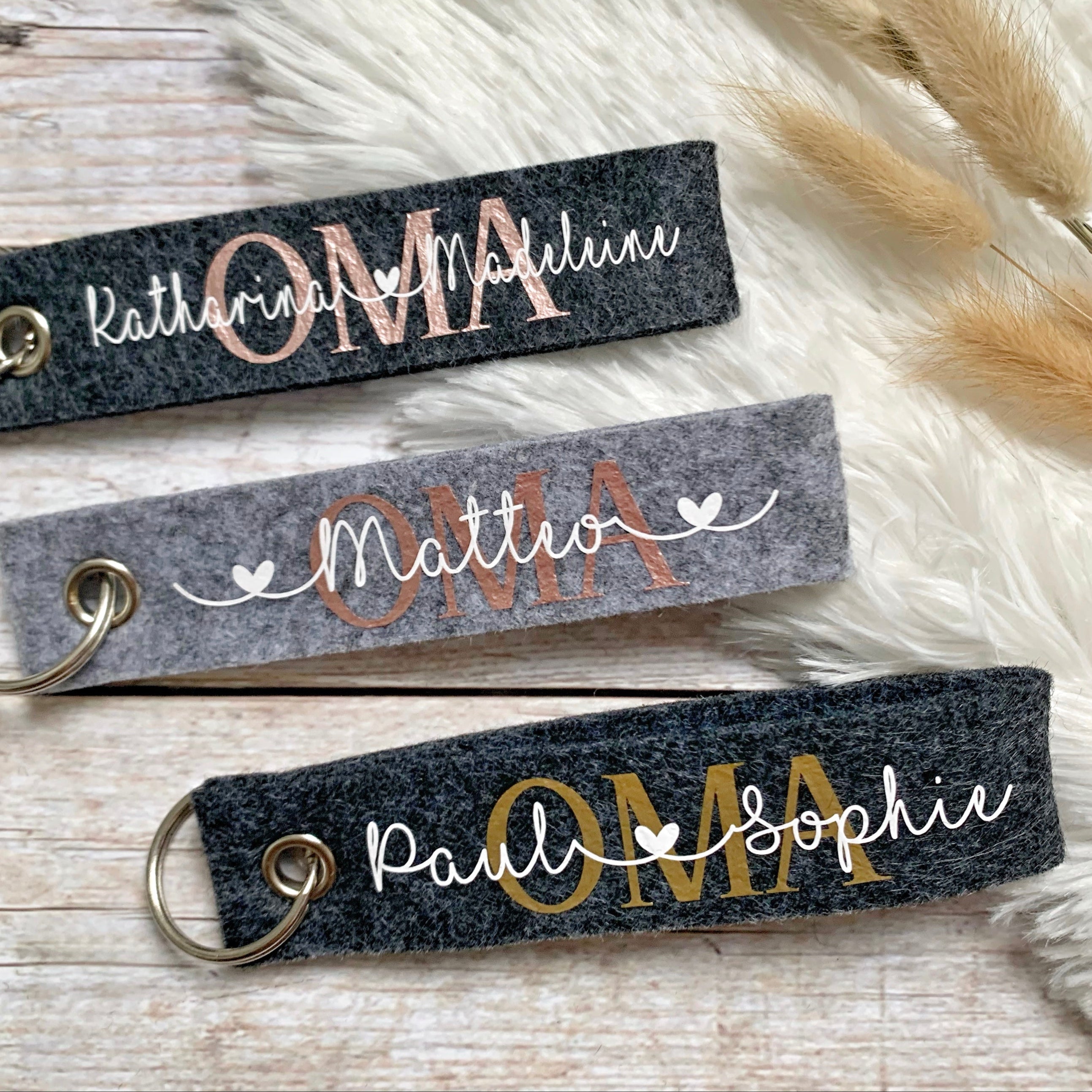 Filz Schlüsselanhänger · Oma / Opa
