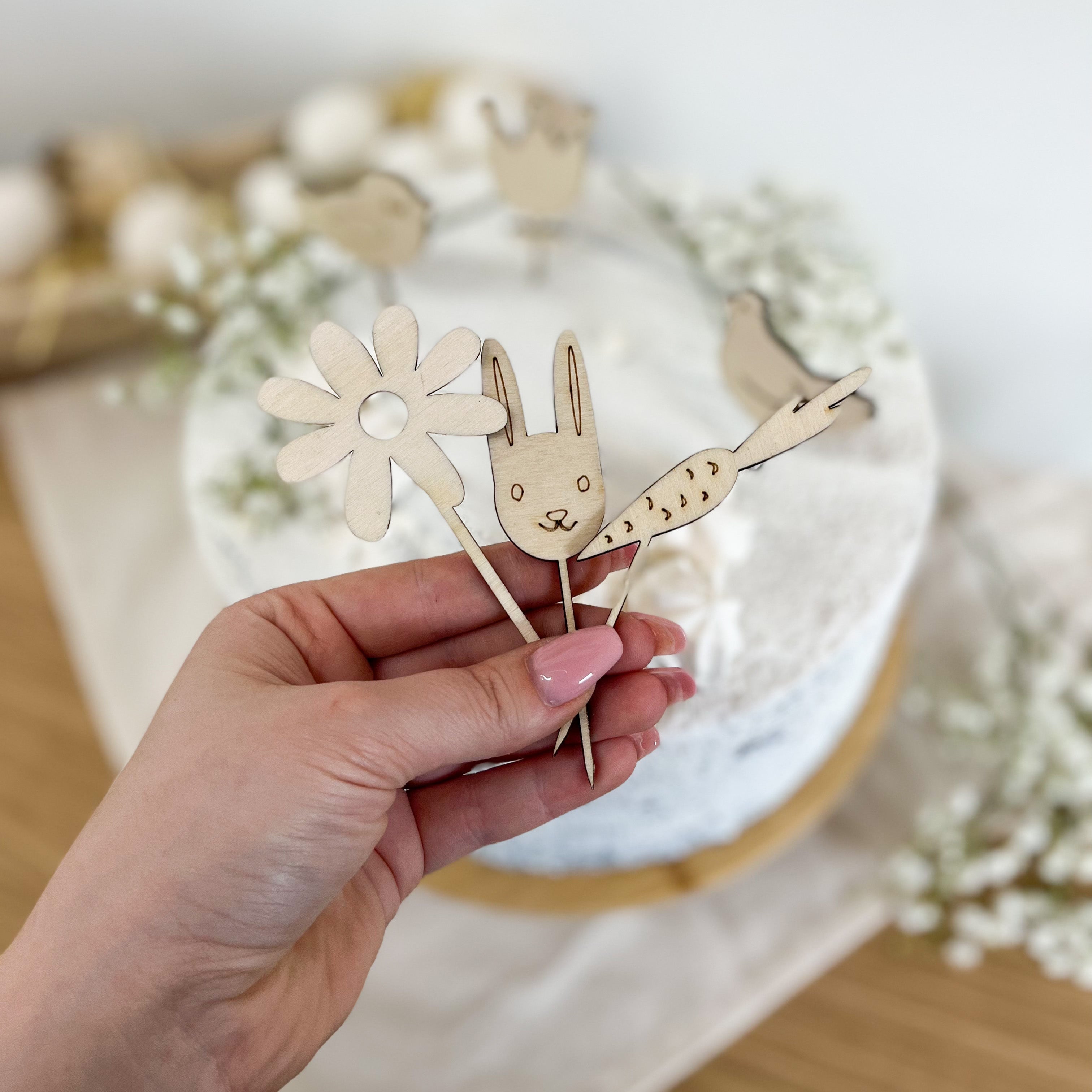Oster Cake Topper Holz