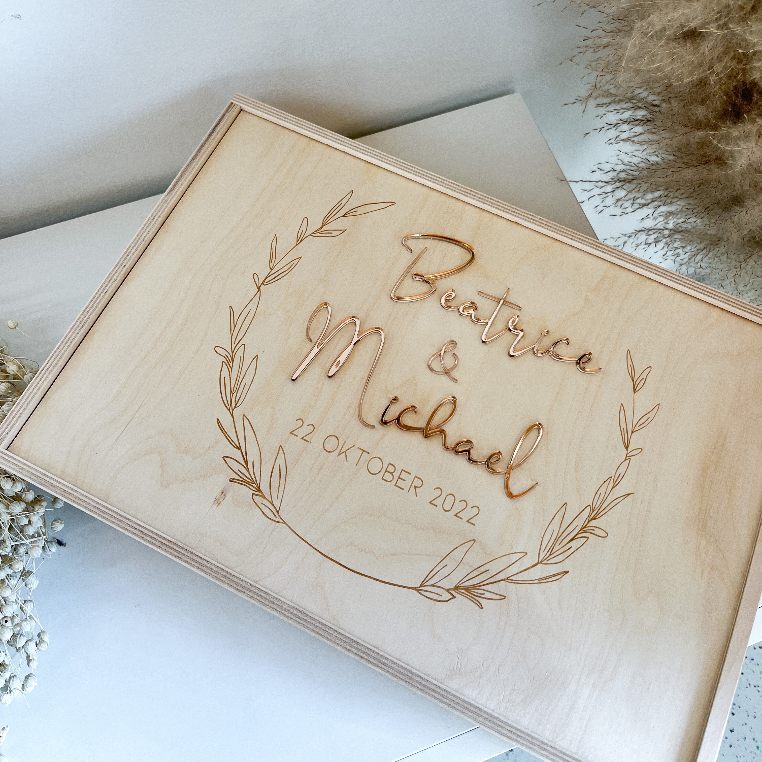 Personalisierte Erinnerungskiste · Hochzeit