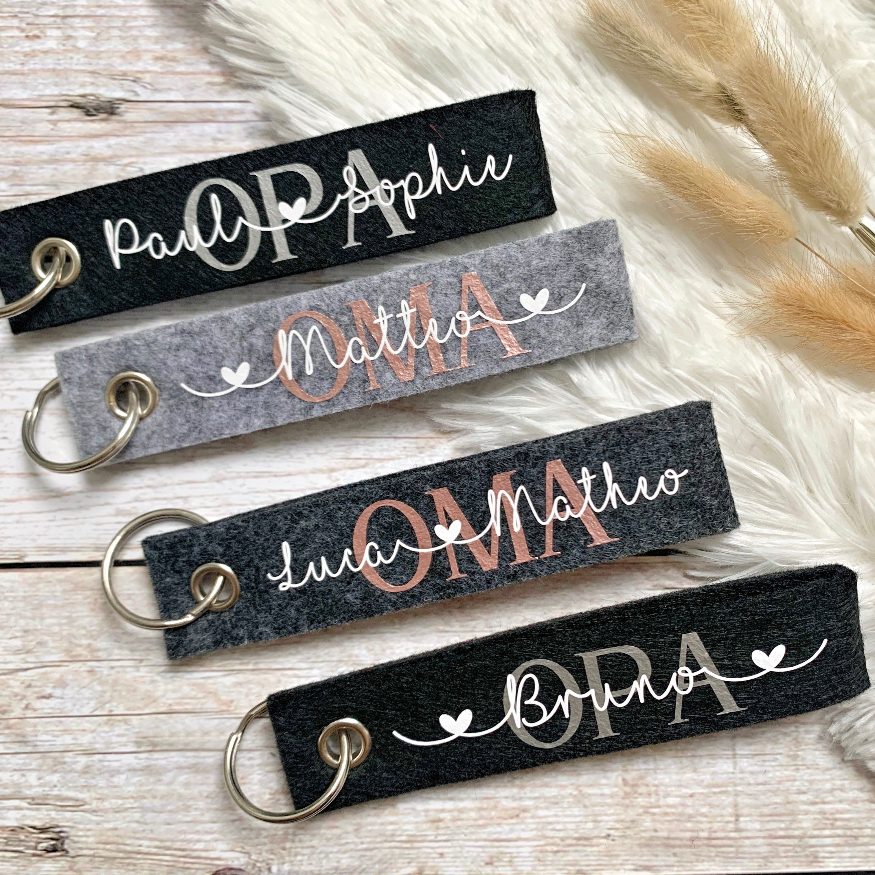 Filz Schlüsselanhänger · Doppelseitig