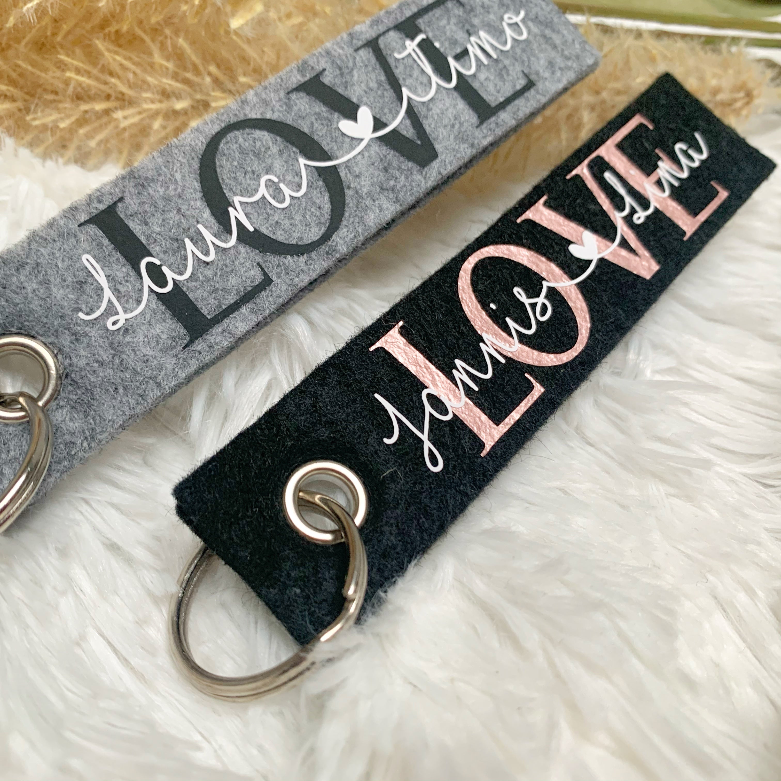 Filz Schlüsselanhänger · Love