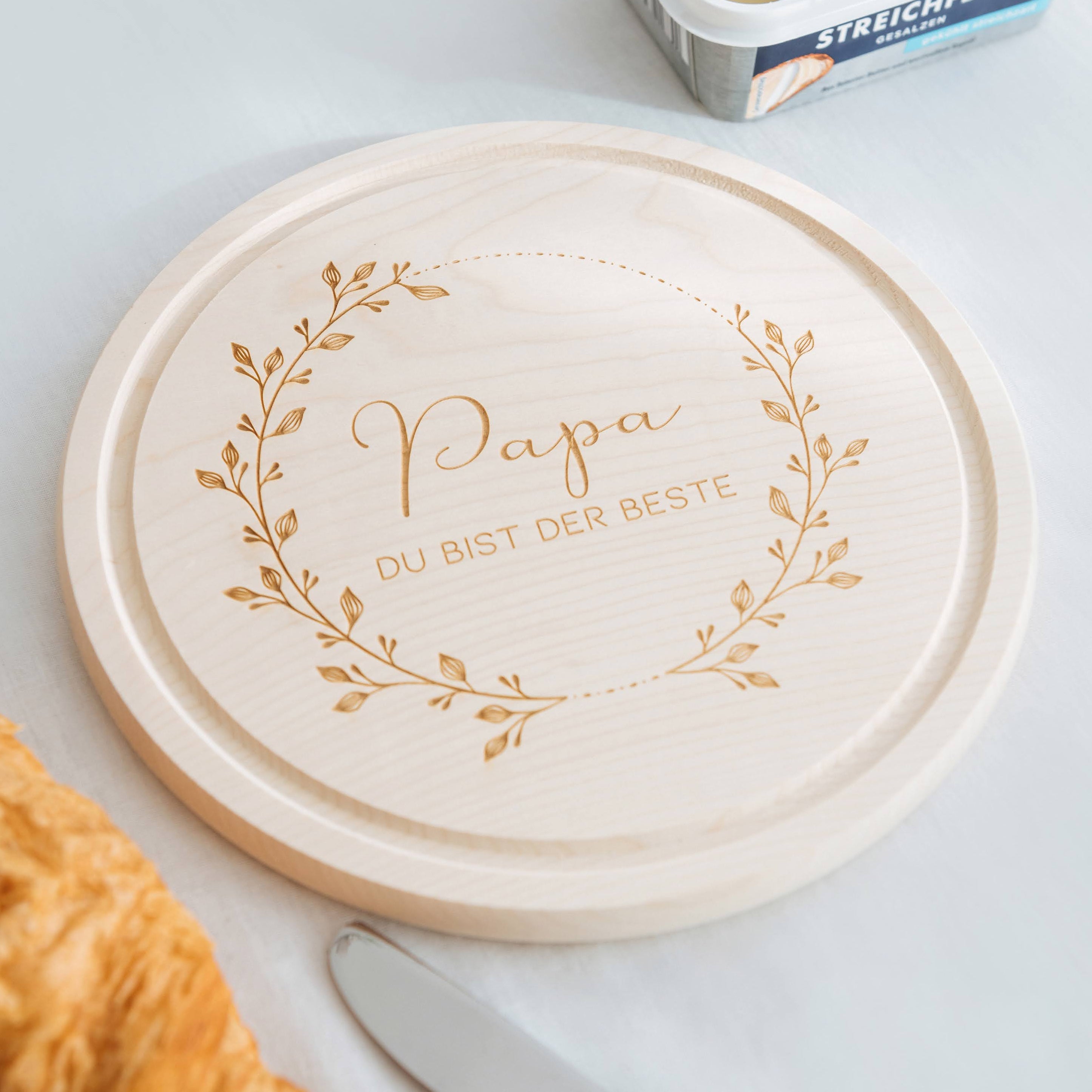Rundes Holzbrett · Papa