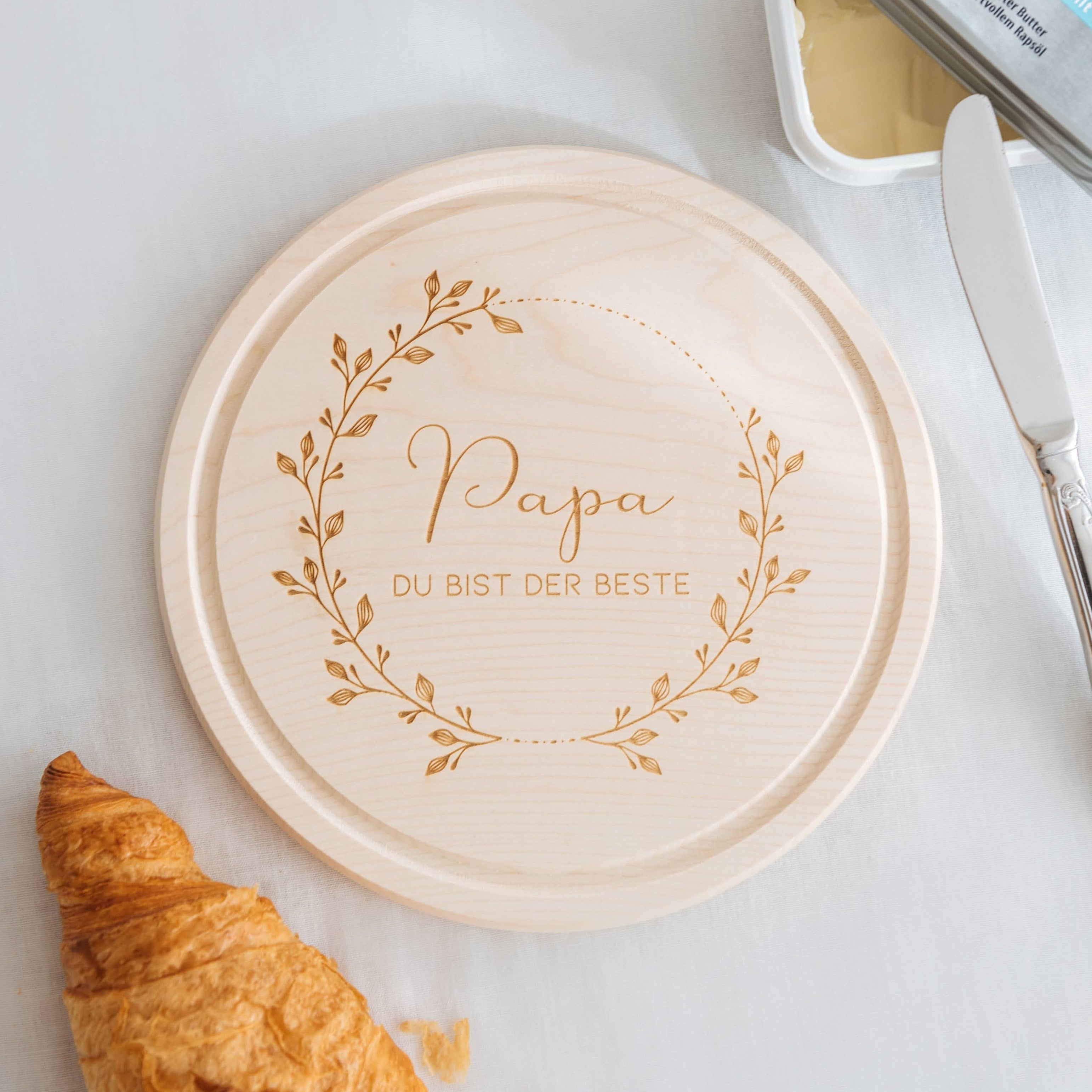 Rundes Holzbrett · Papa