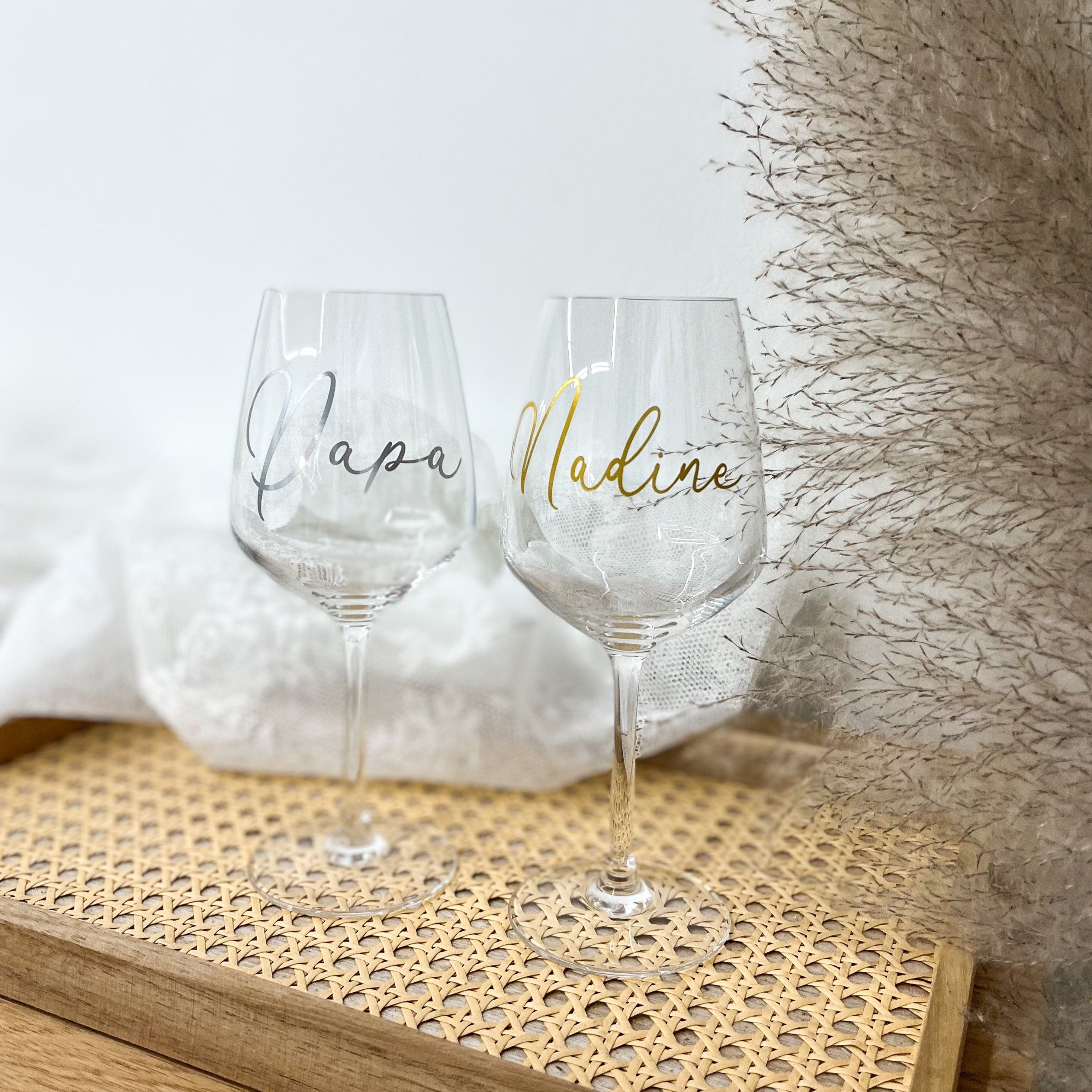 Personalisiertes Weinglas