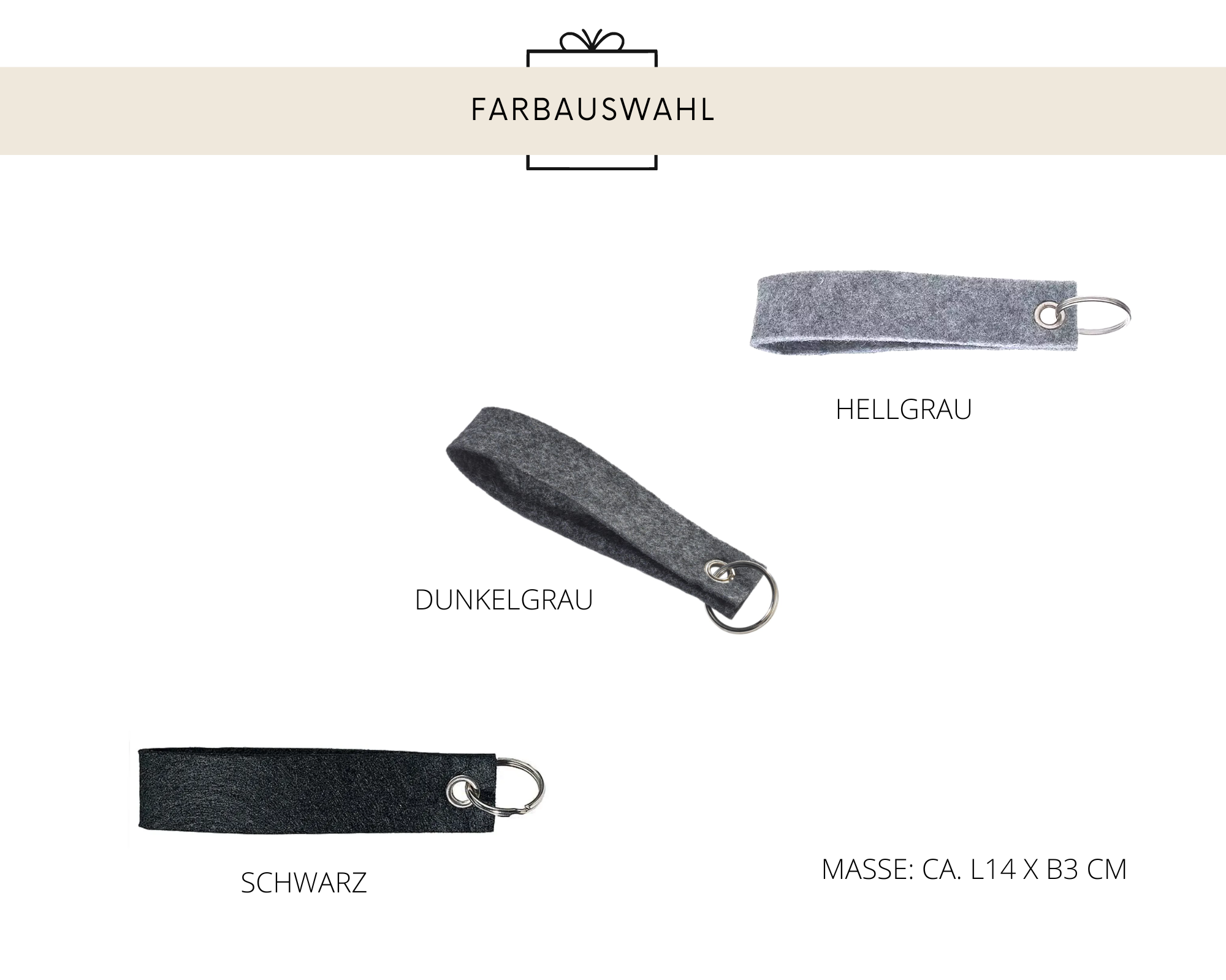 Filz Schlüsselanhänger · Doppelseitig