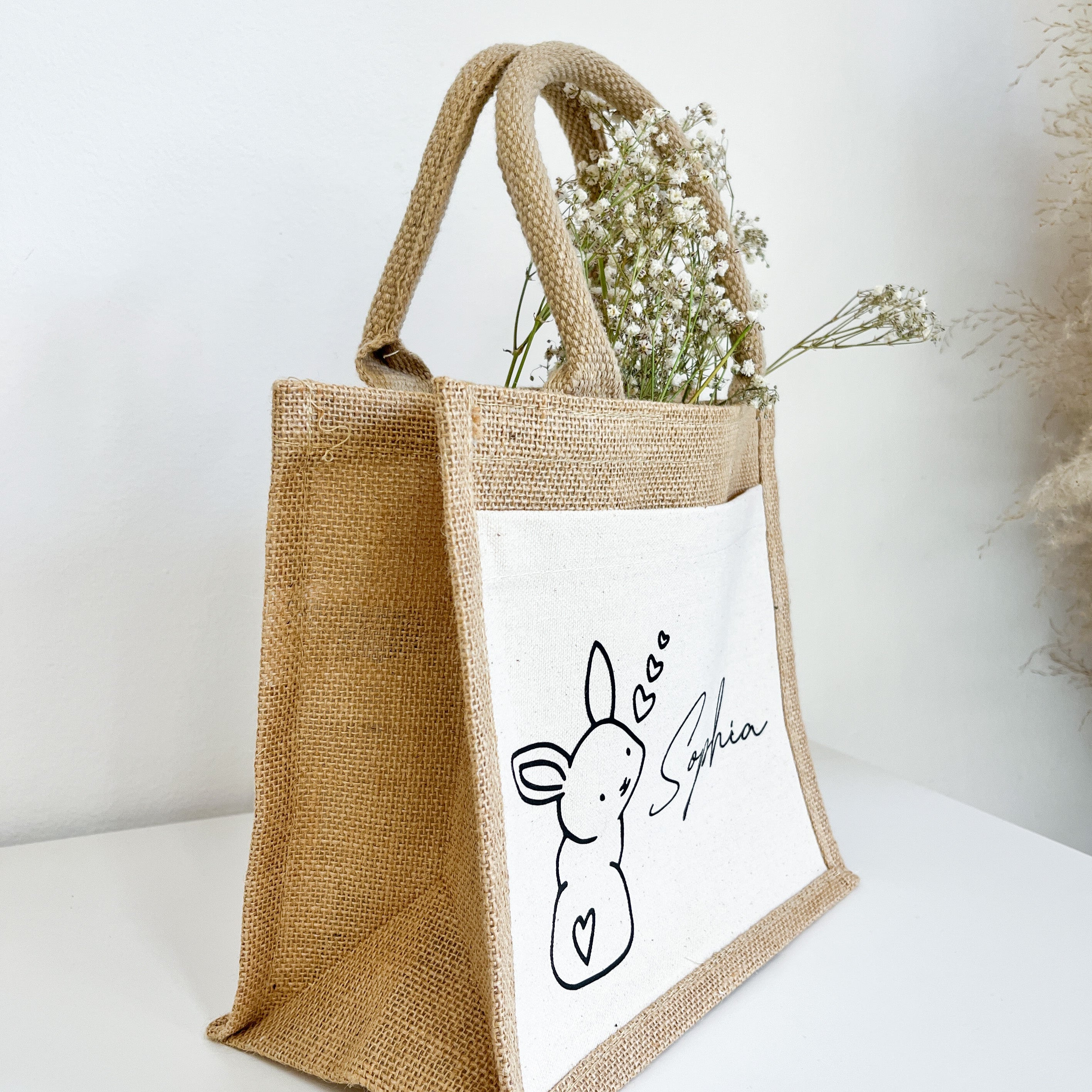 Jute Tasche · Osterhase mit Namen