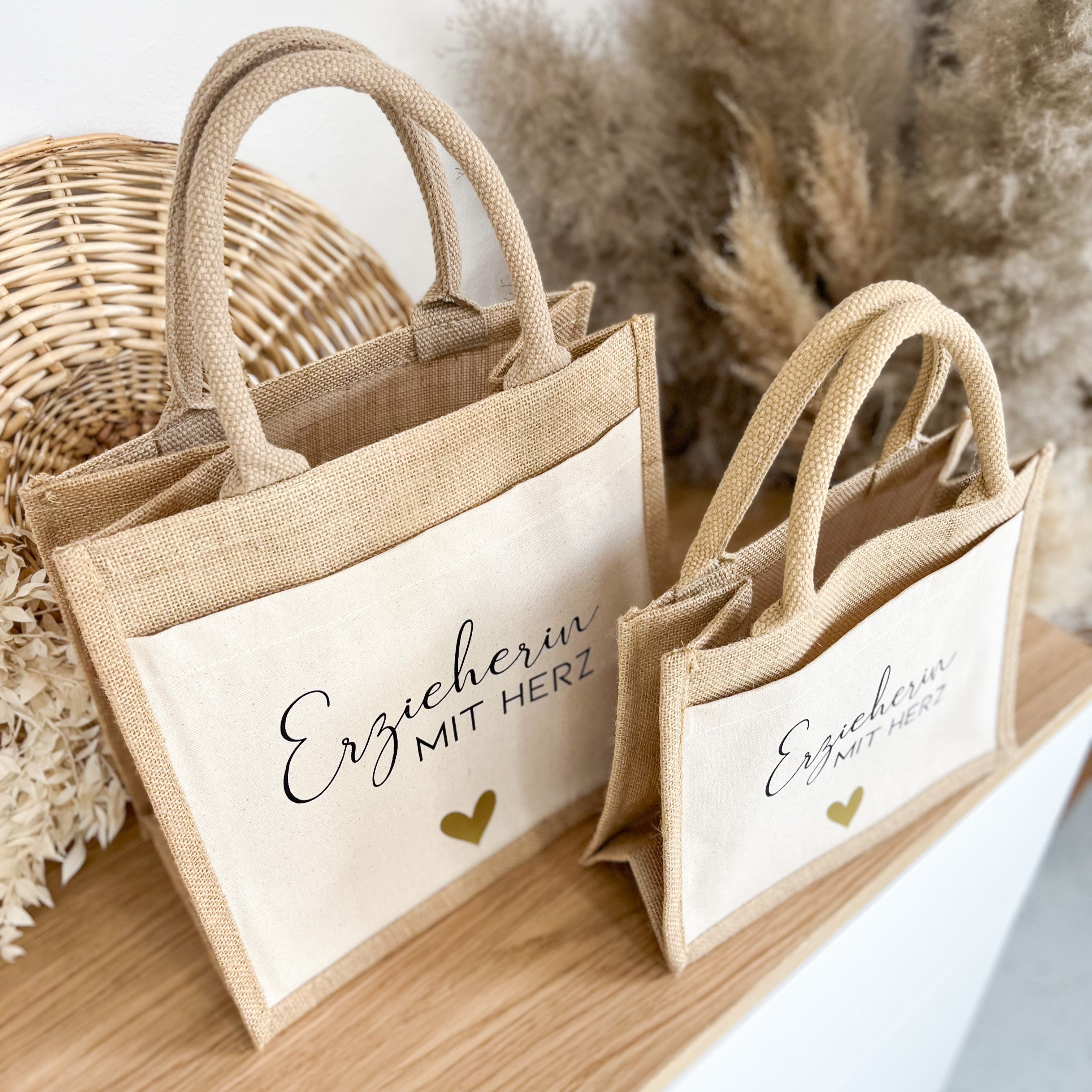 Jute Tasche · Erzieherin mit Herz