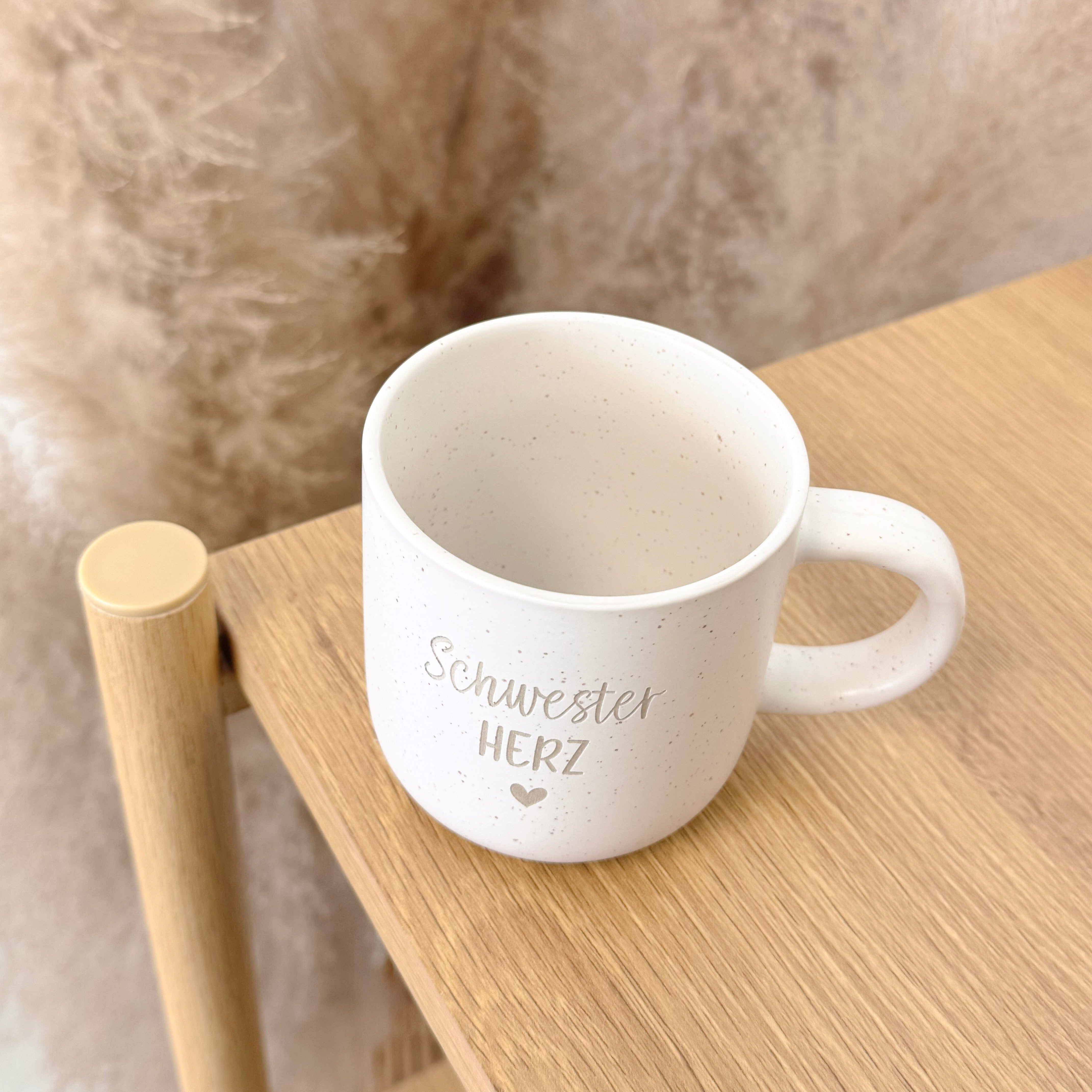 Tasse · Schwesterherz / Bruderherz (weiß)