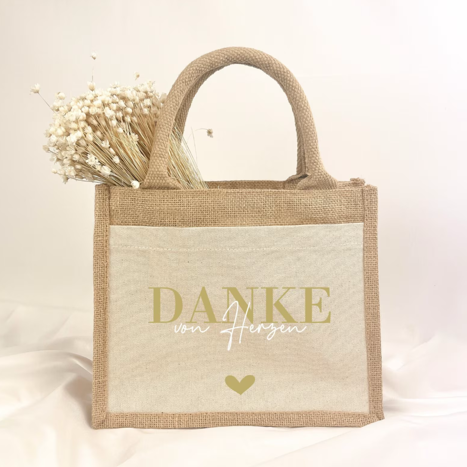 Jutetasche Danke von Herzen