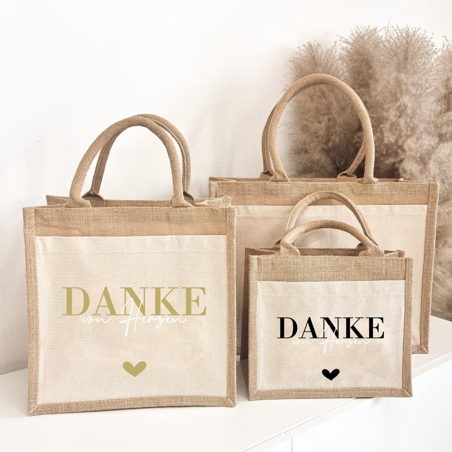 Jute Tasche · Danke von Herzen