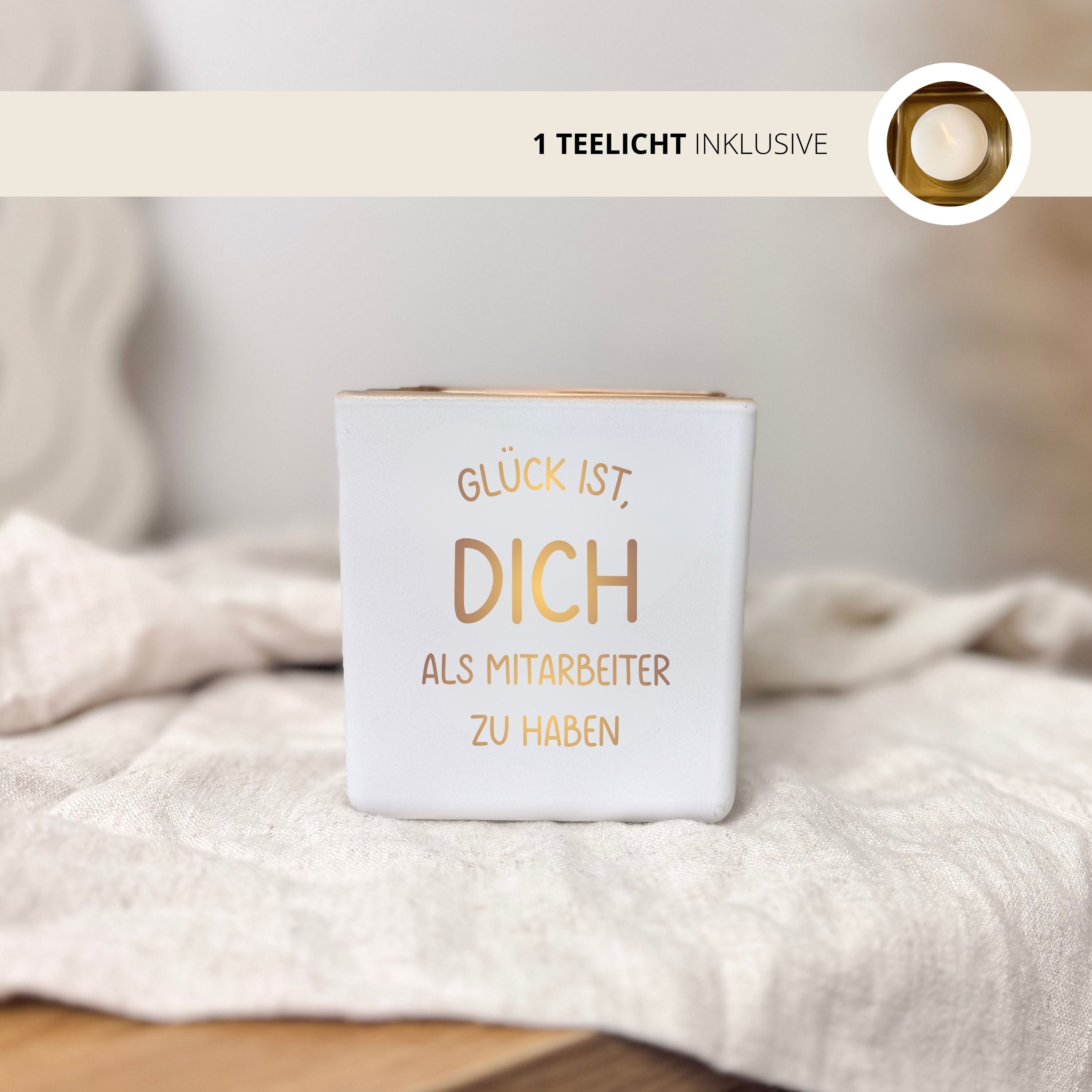 Windlicht · Glück ist, dich als ... zu haben