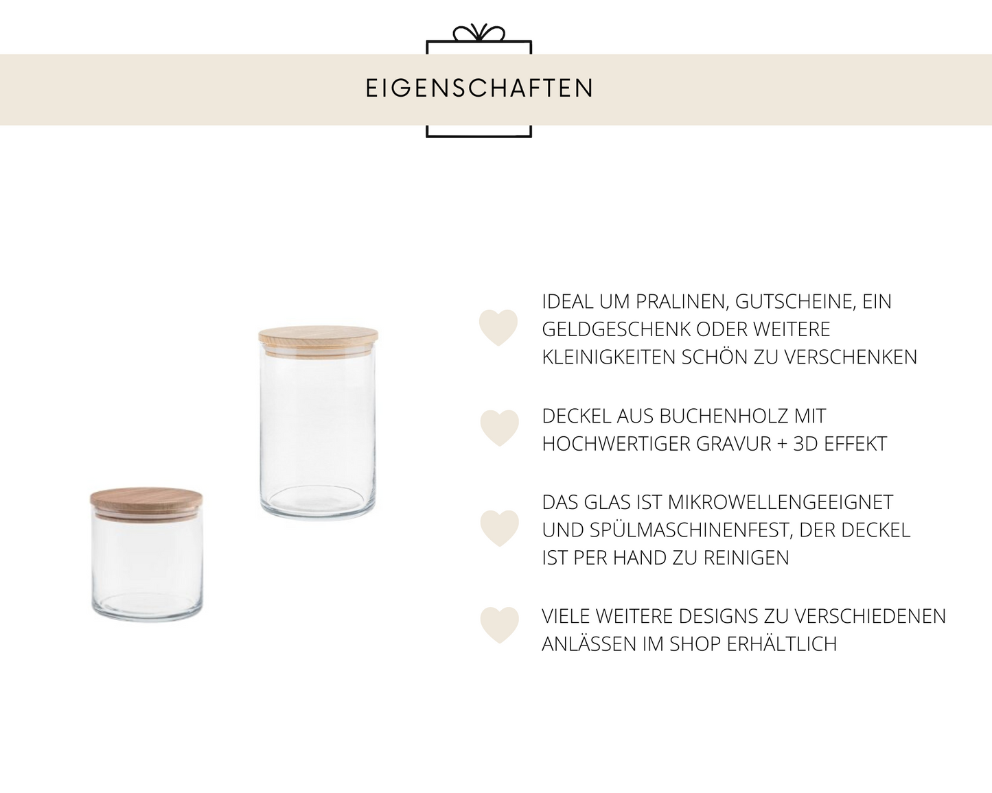 Personalisiertes Vorratsglas Kommunion / Taufe / Konfirmation