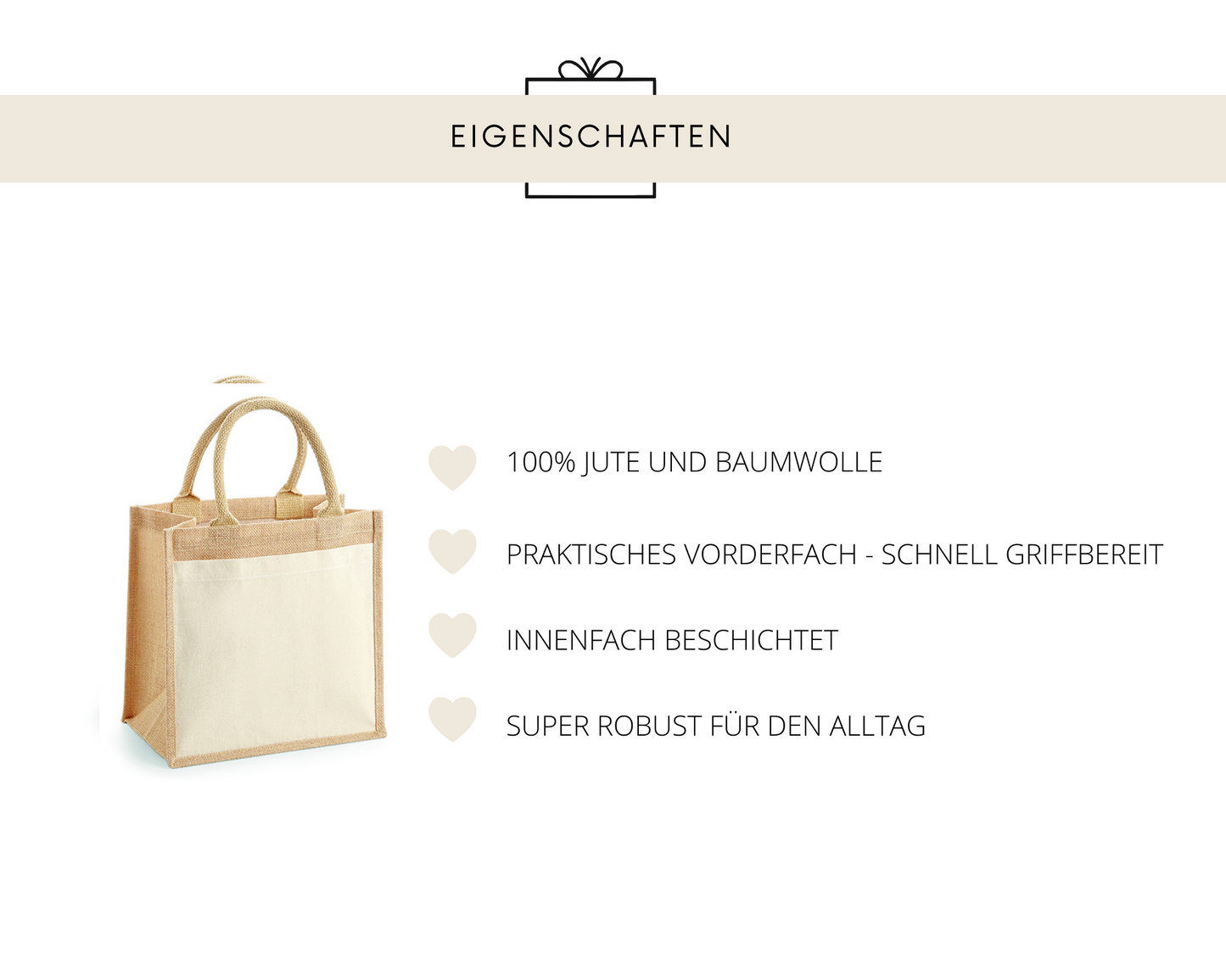 Personalisierte Jutetasche Hochzeit