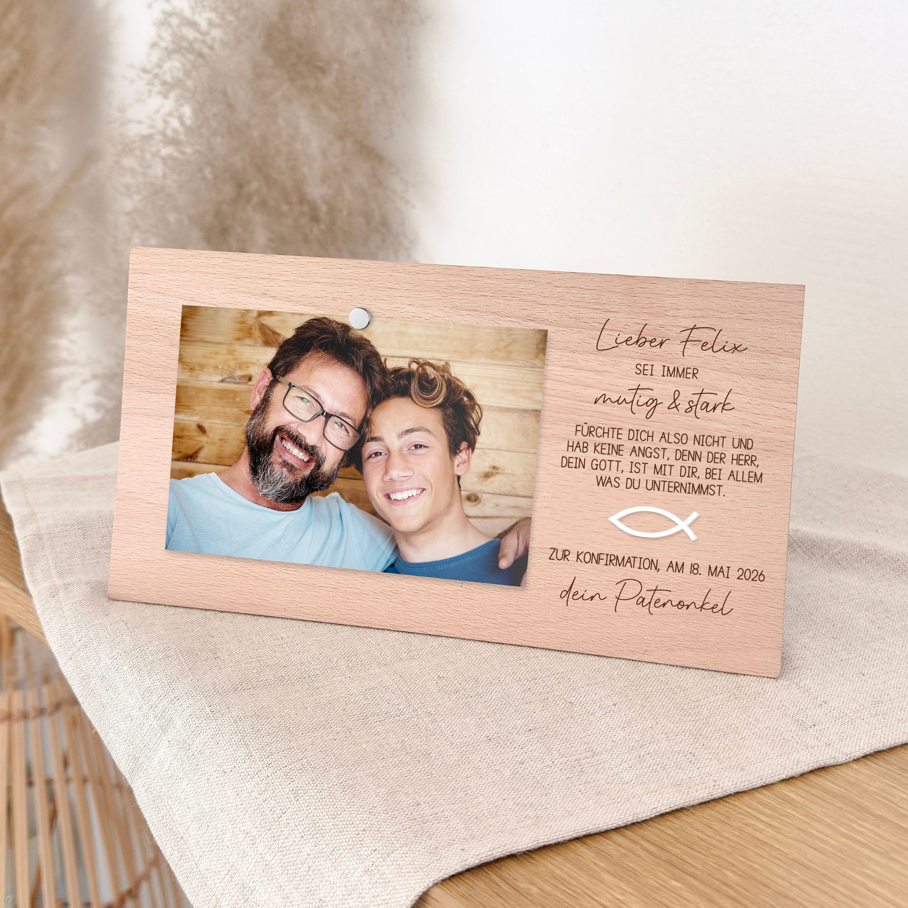 Fotoständer · Mutig & Stark (Taufe · Kommunion · Konfirmation · Firmung)