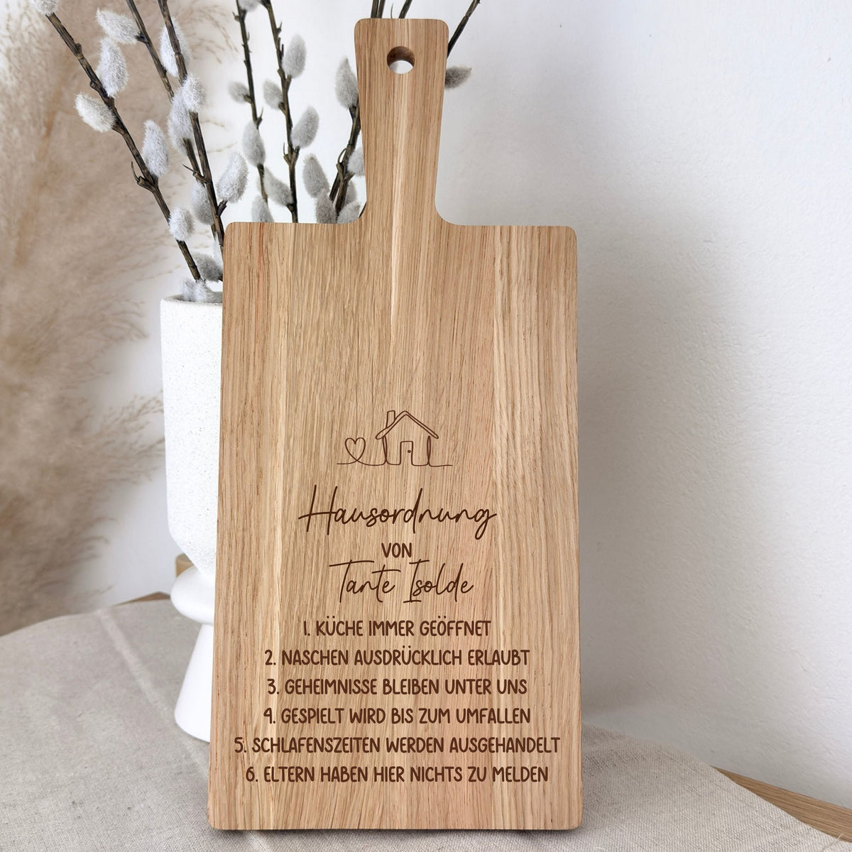 Eichenbrett · Hausordnung von Oma und Opa
