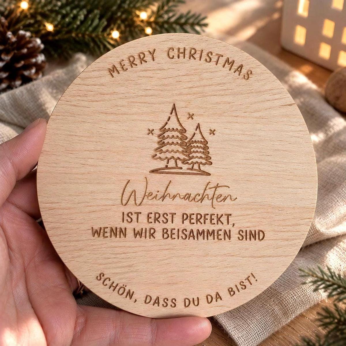 Holzuntersetzer · Weihnachten
