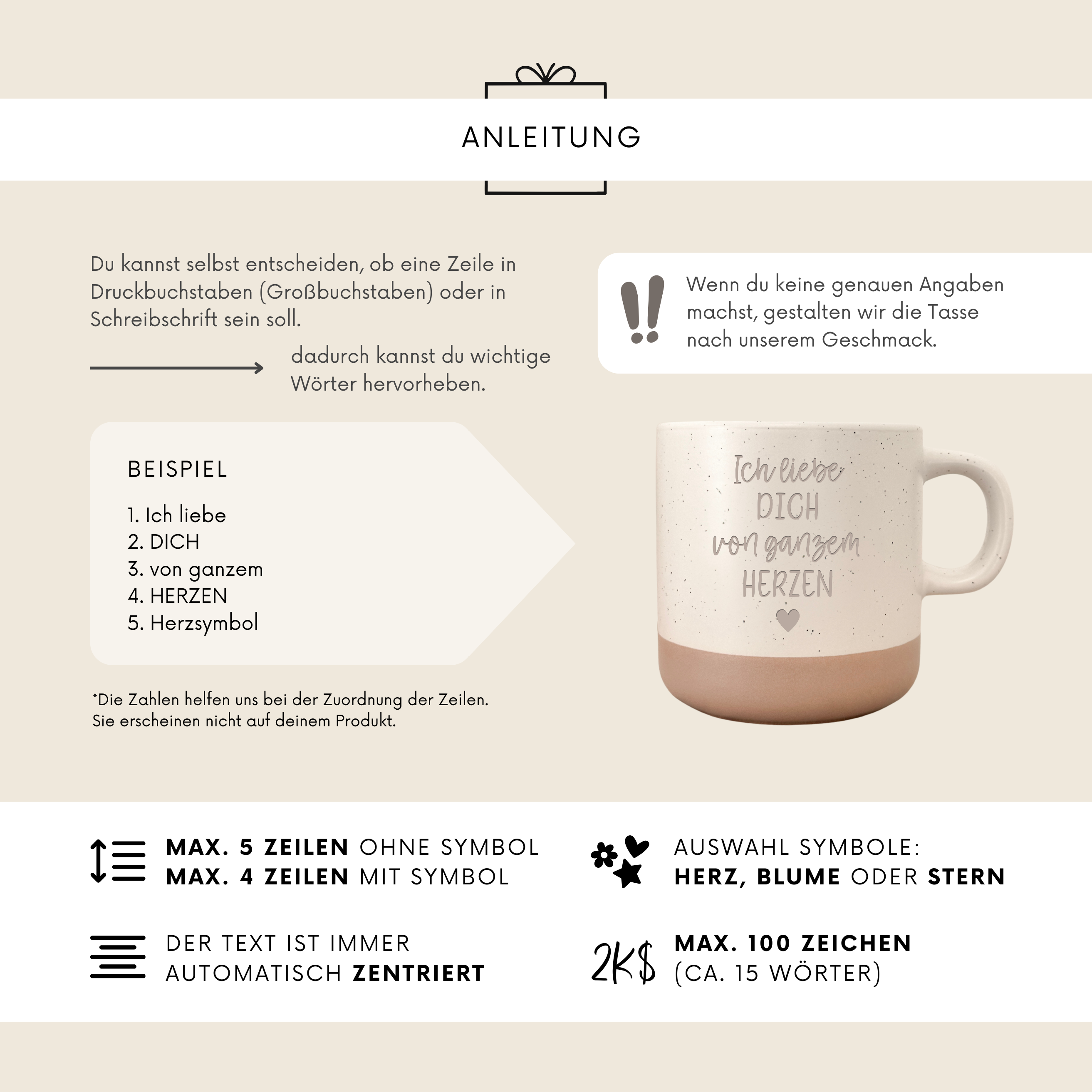 Tasse · Wunschtext