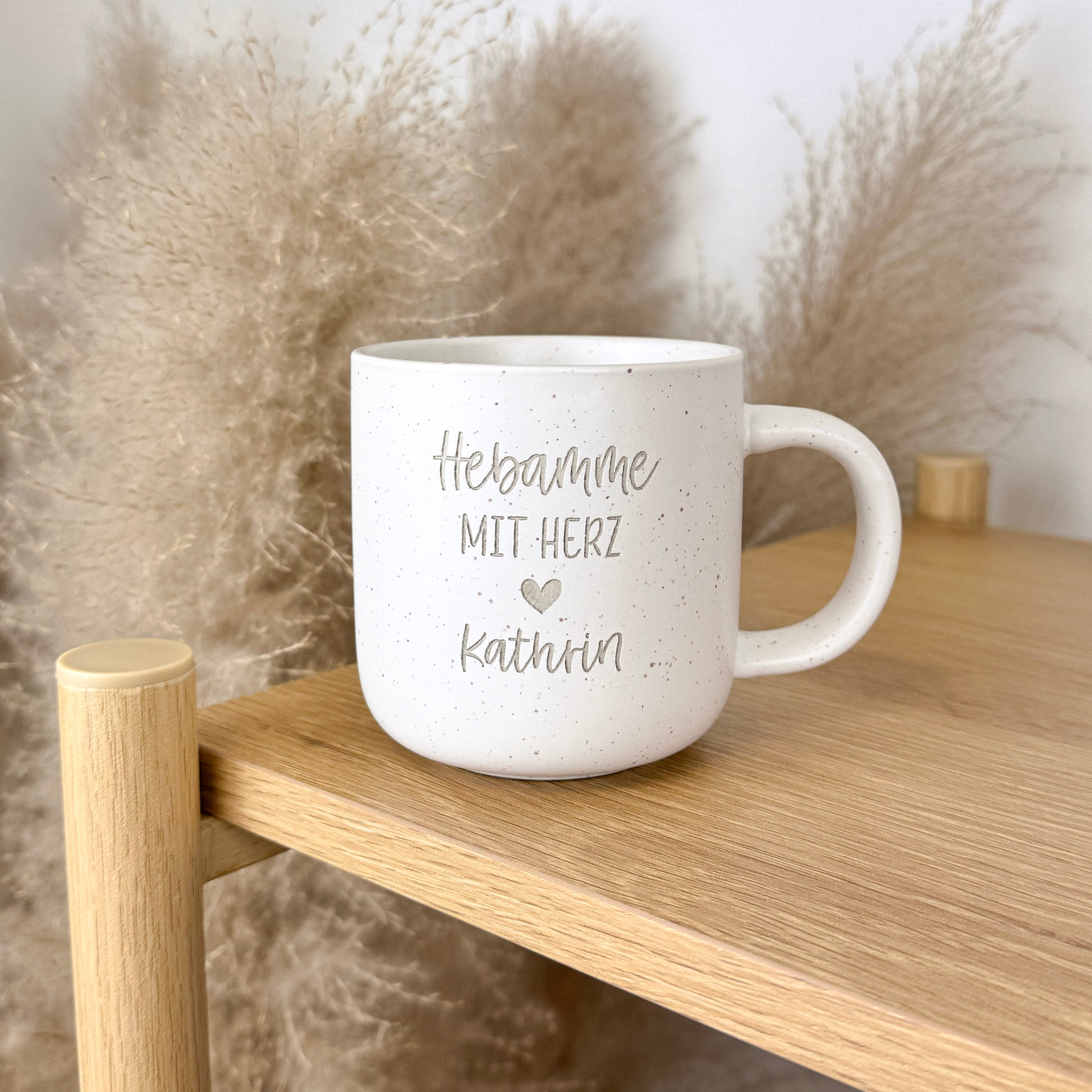 Tasse · Hebamme mit Herz (weiß)