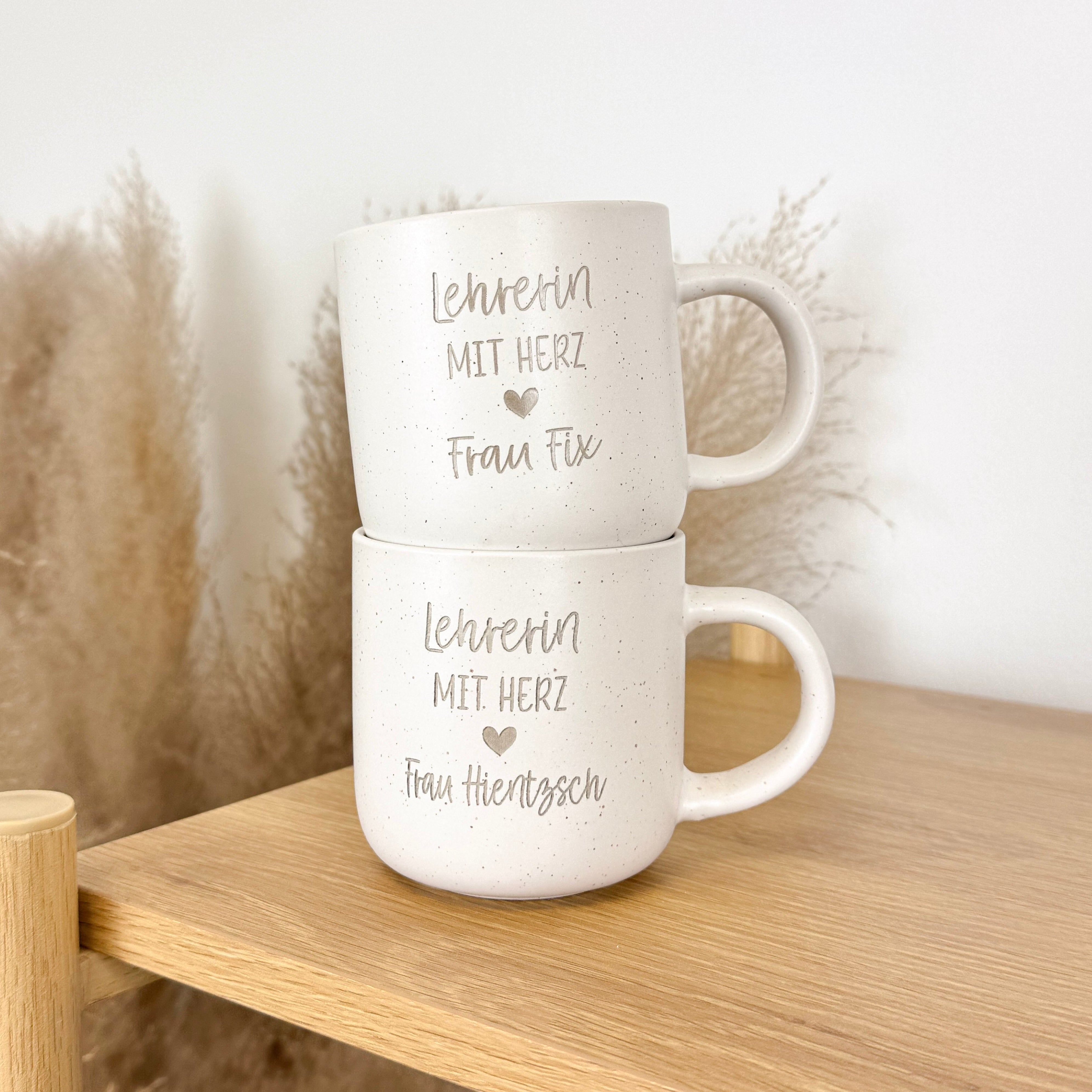 Tasse · Lehrerin mit Herz (weiß)