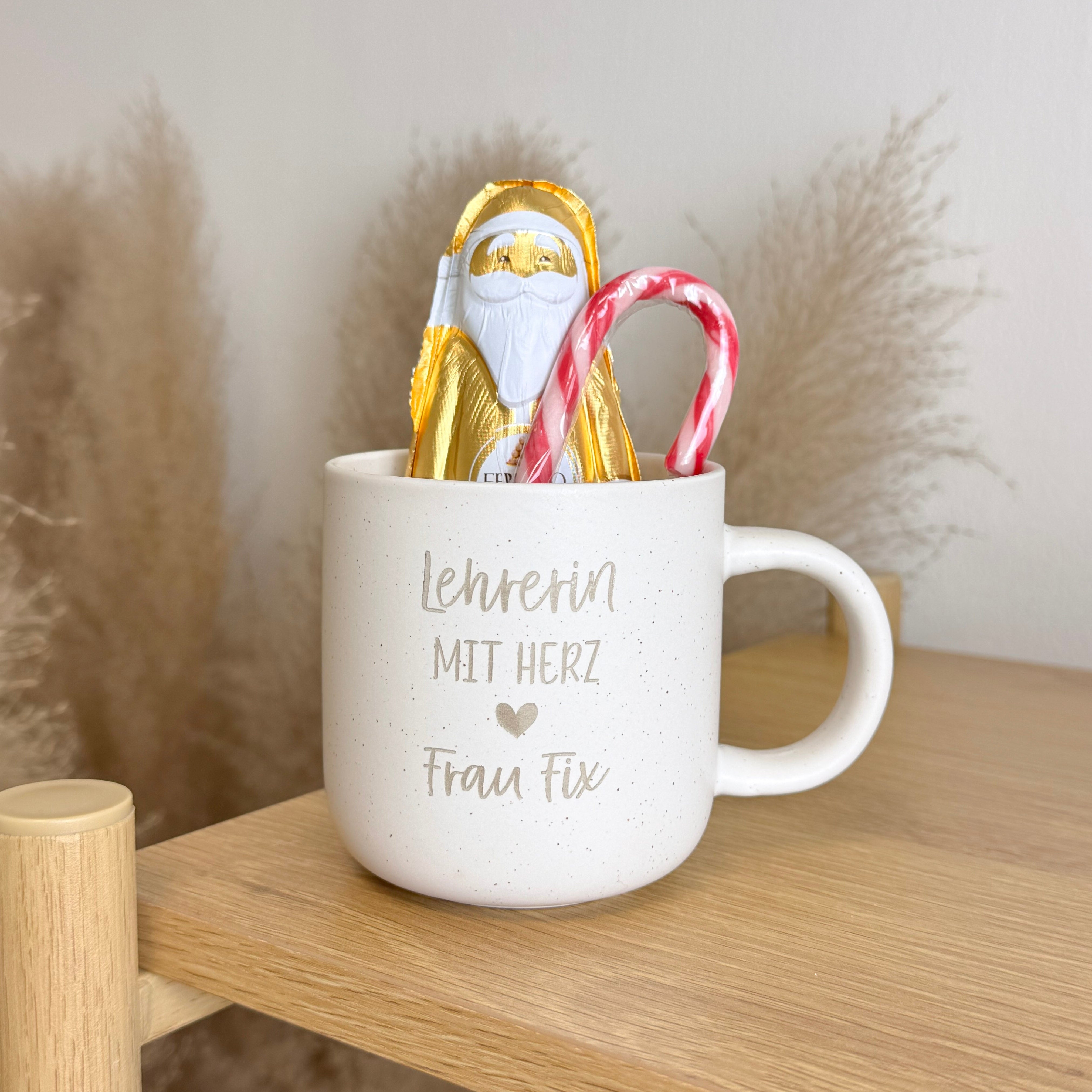 Tasse · Lehrerin mit Herz (weiß)