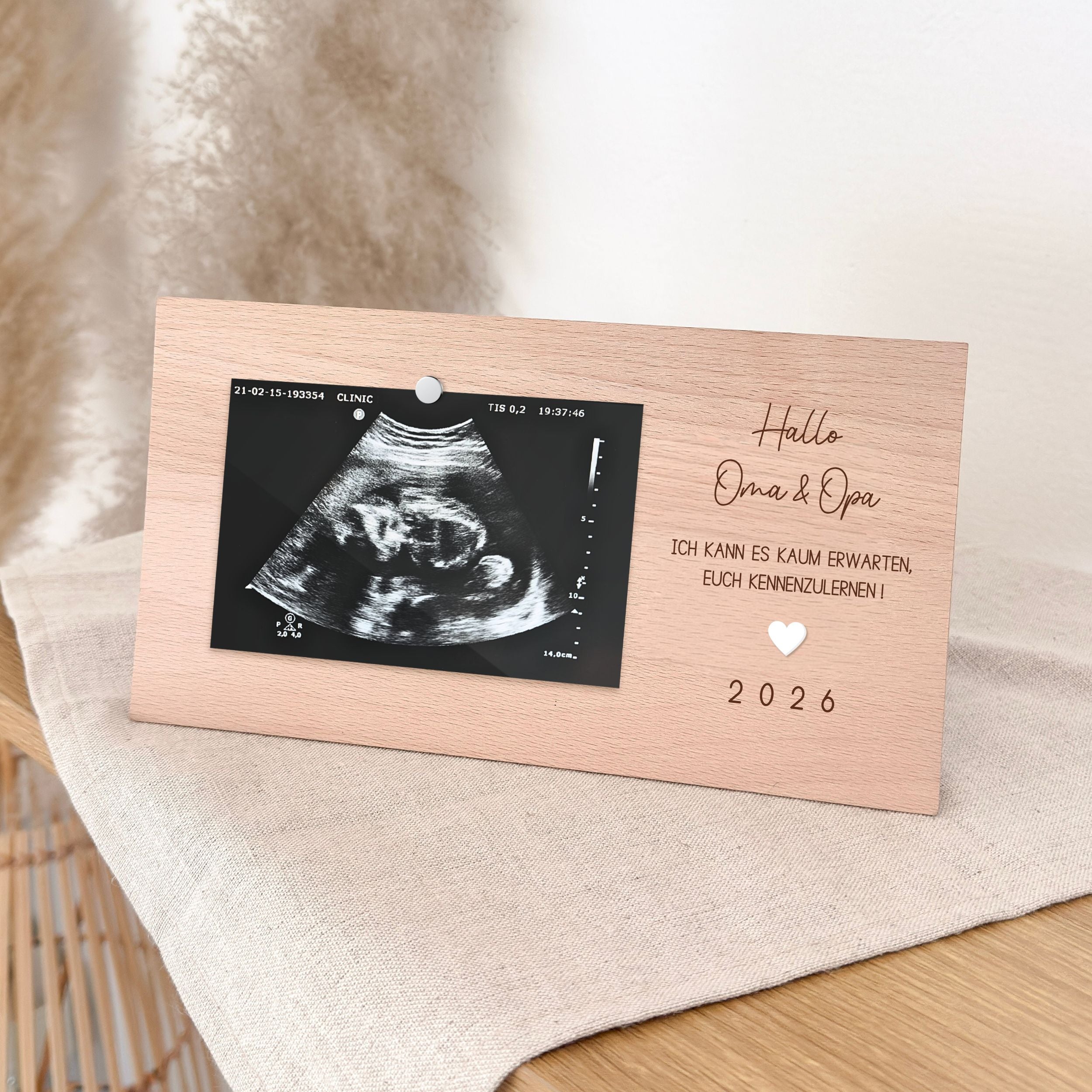 Fotoständer · Schwangerschaftsverkündung