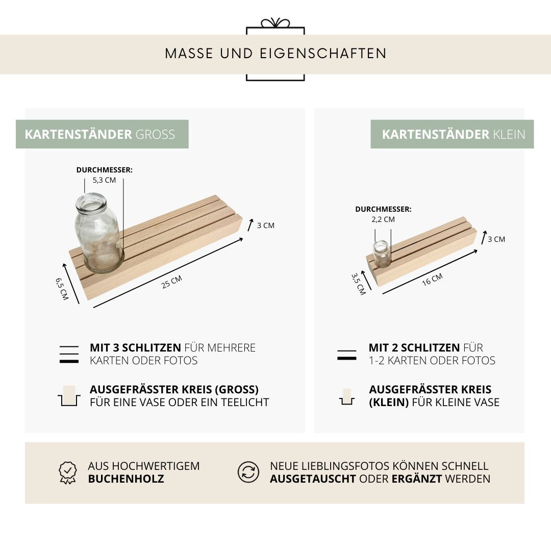 Kartenständer Schön, dass es dich gibt + Name