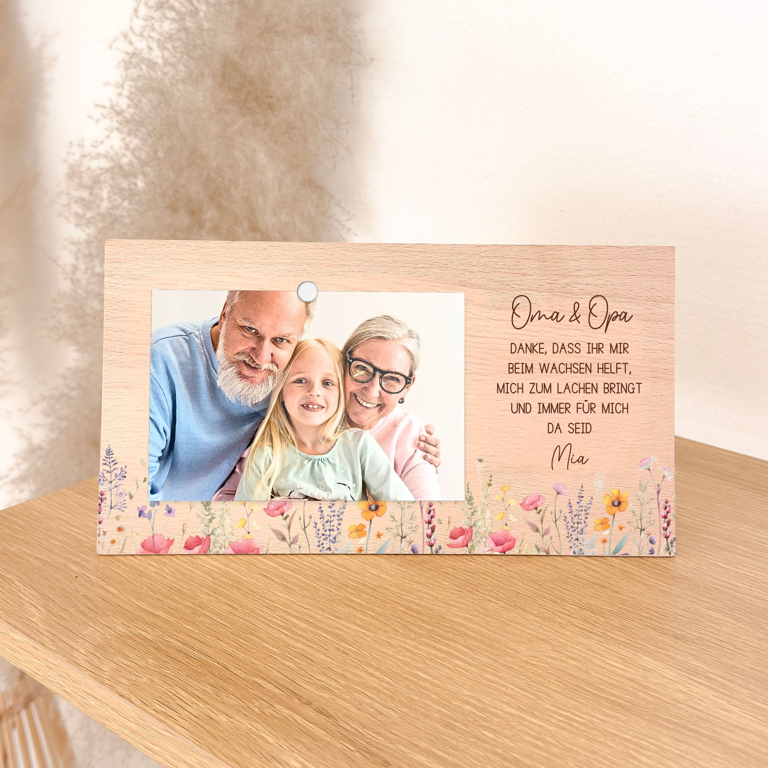 Fotoständer · Oma & Opa: Danke + Namen