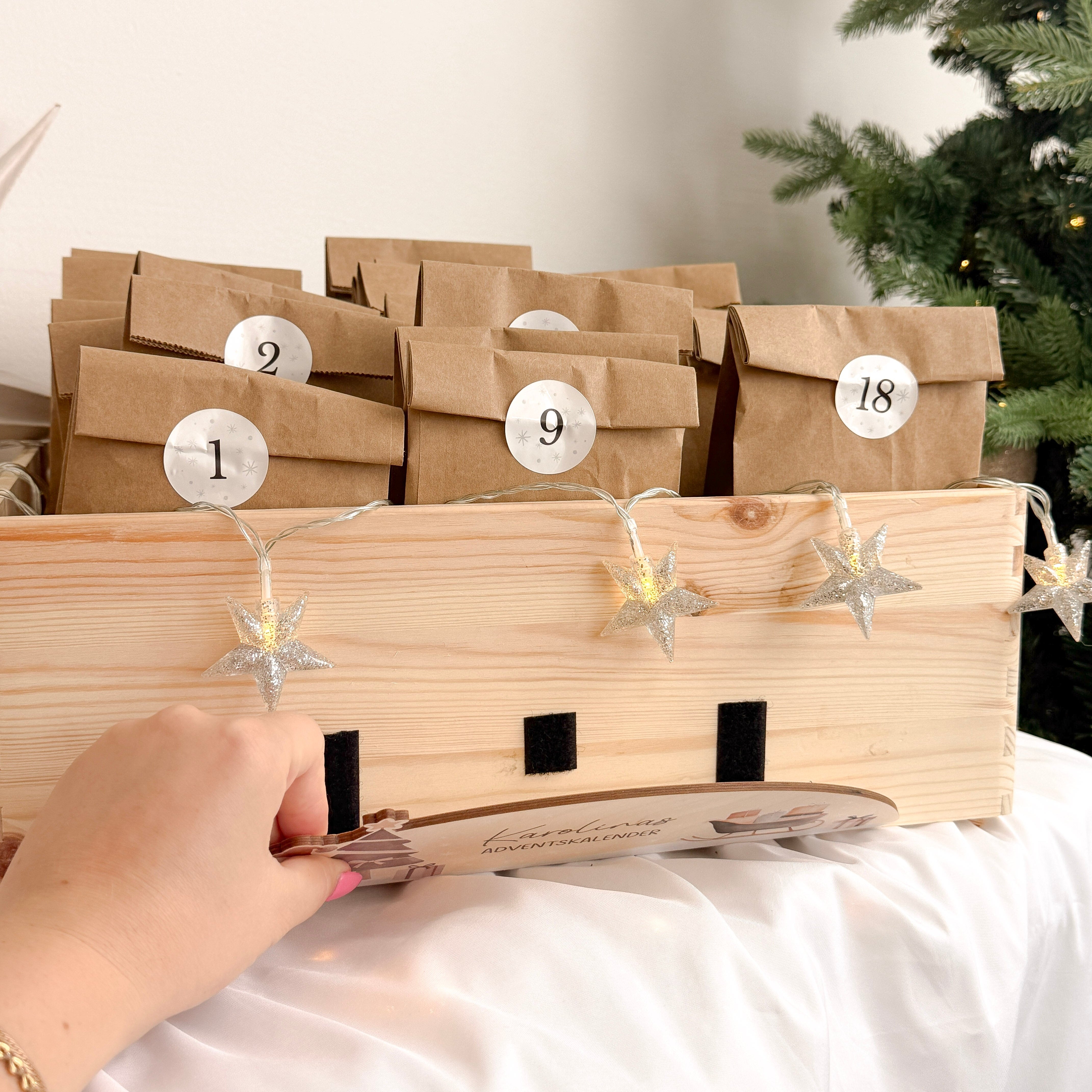 Adventskiste · Weihnachten mit Wechselschild I