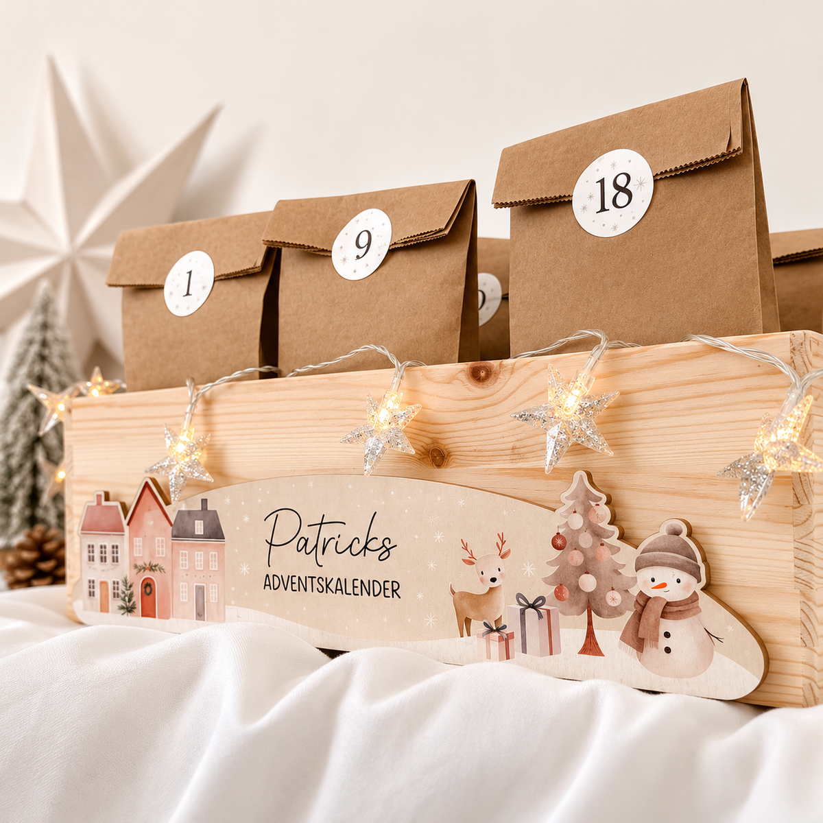 Adventskiste · Weihnachten mit Wechselschild II
