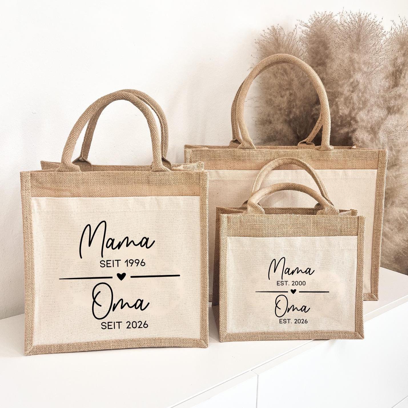 Jute Tasche · Mama / Oma seit (Jahr)