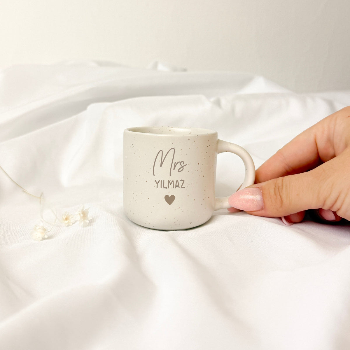 Espressotassen + Tablett · Mr & Mrs + Name (Set)