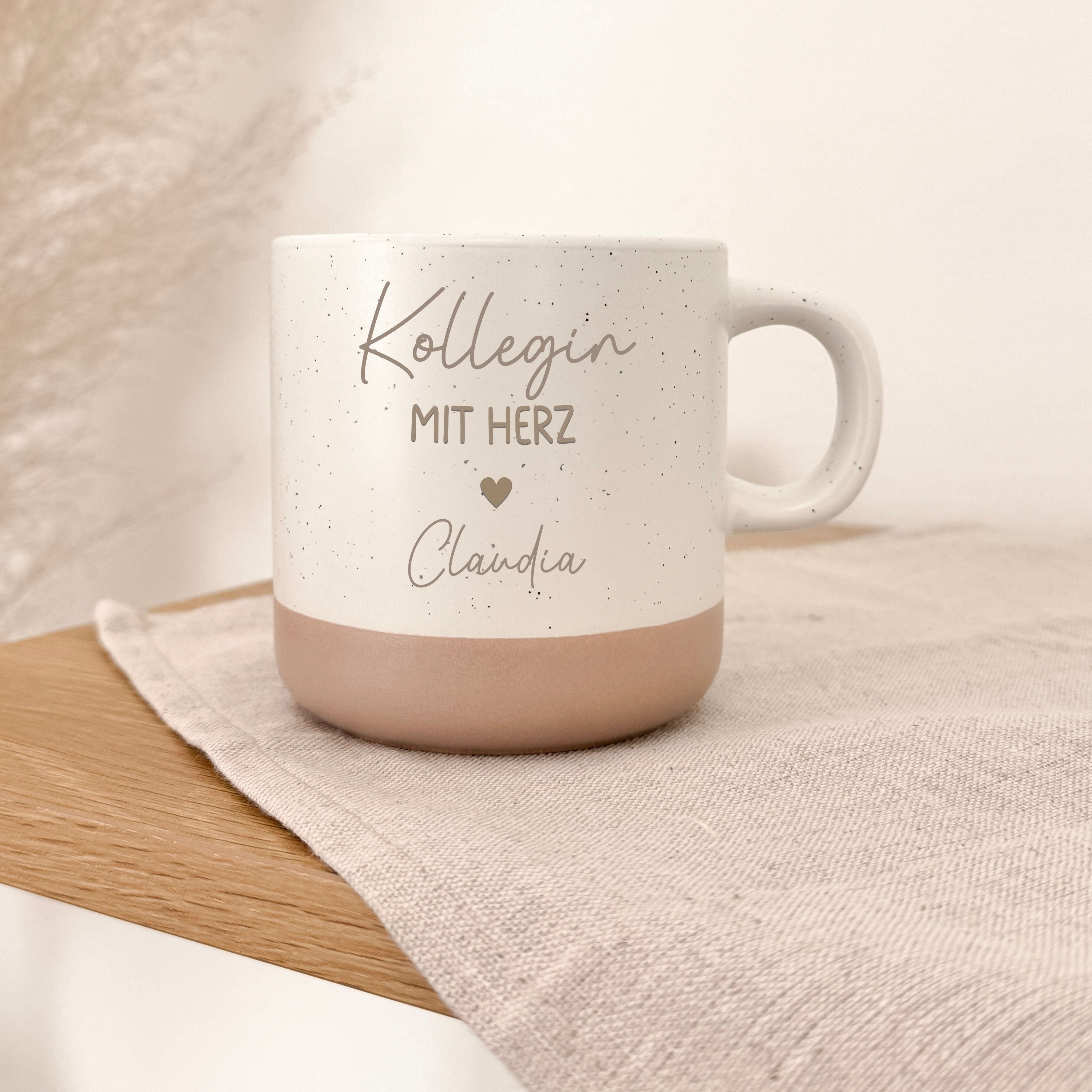 Tasse · Kollegin mit Herz + Name
