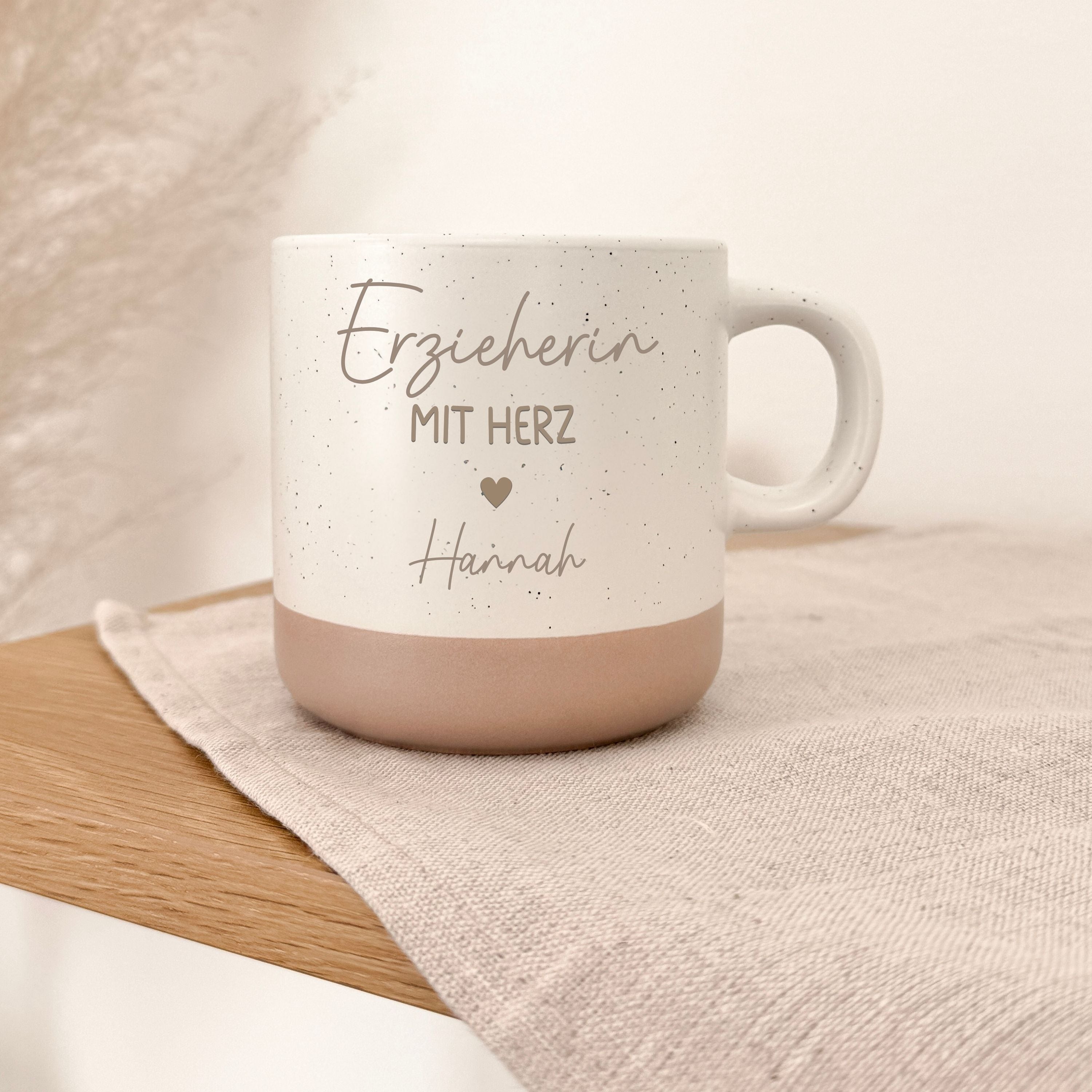 Tasse · Erzieherin mit Herz + Name