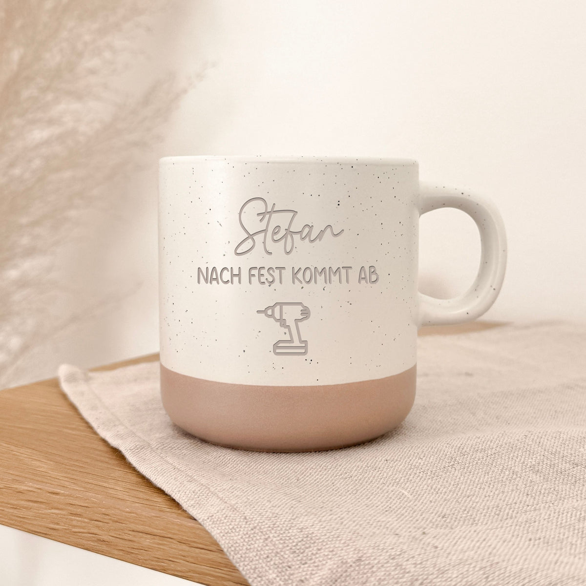 Tasse · Heimwerker + Name & Spruch