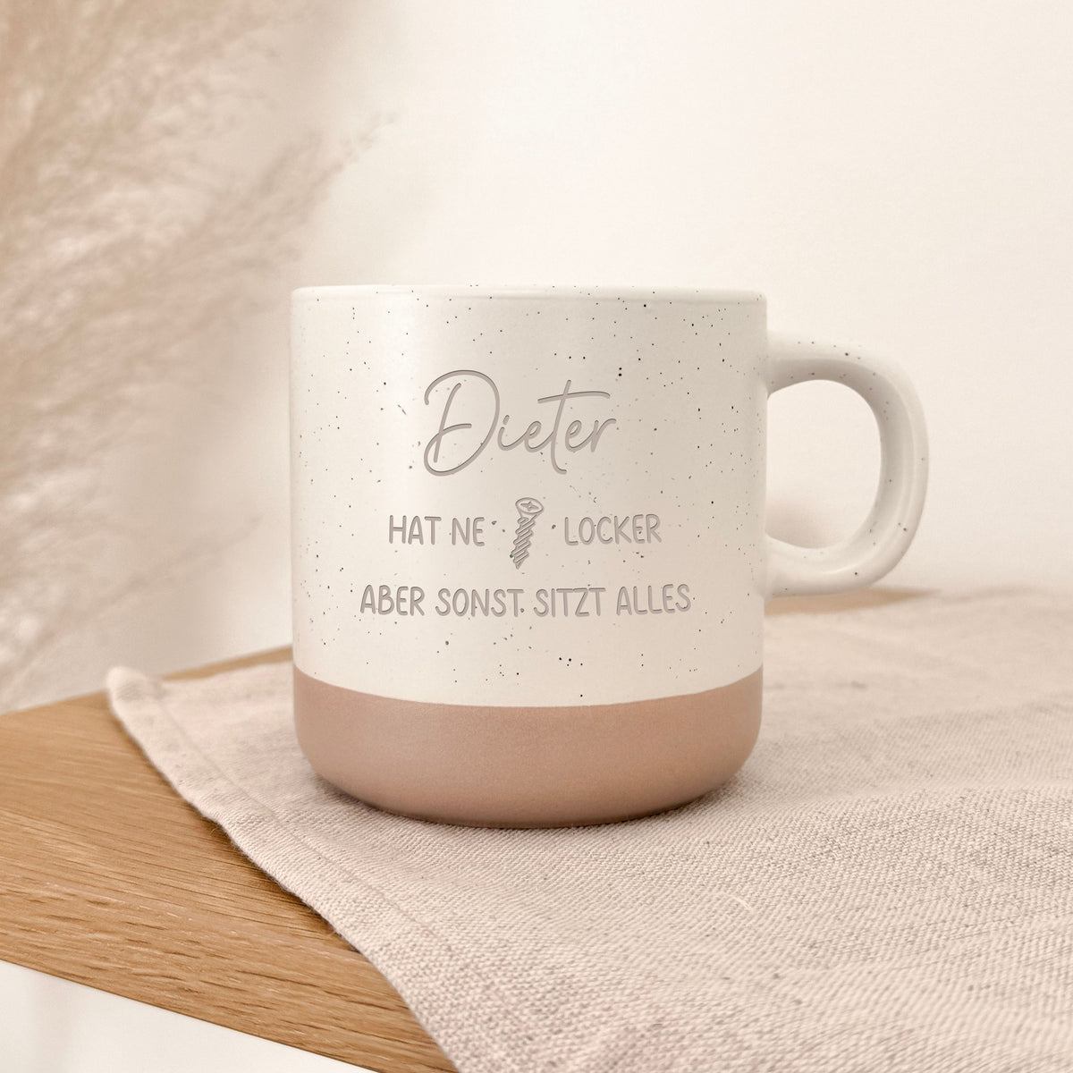 Tasse · Schrauber + Name & Spruch