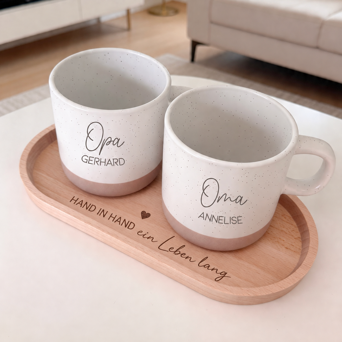 Tassen + Tablett · Oma & Opa (Set)