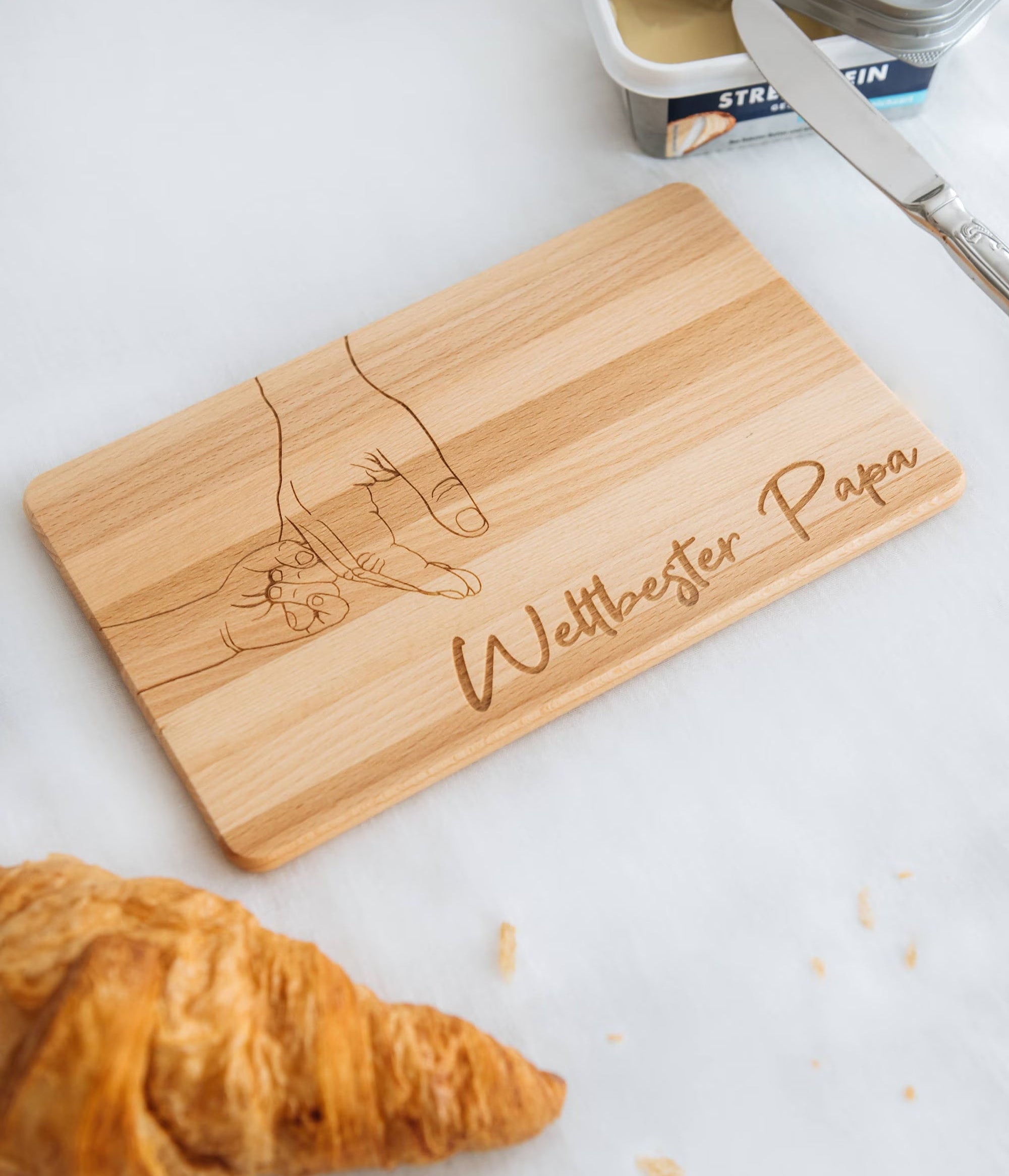 Brettchen · Weltbester Papa + Hände