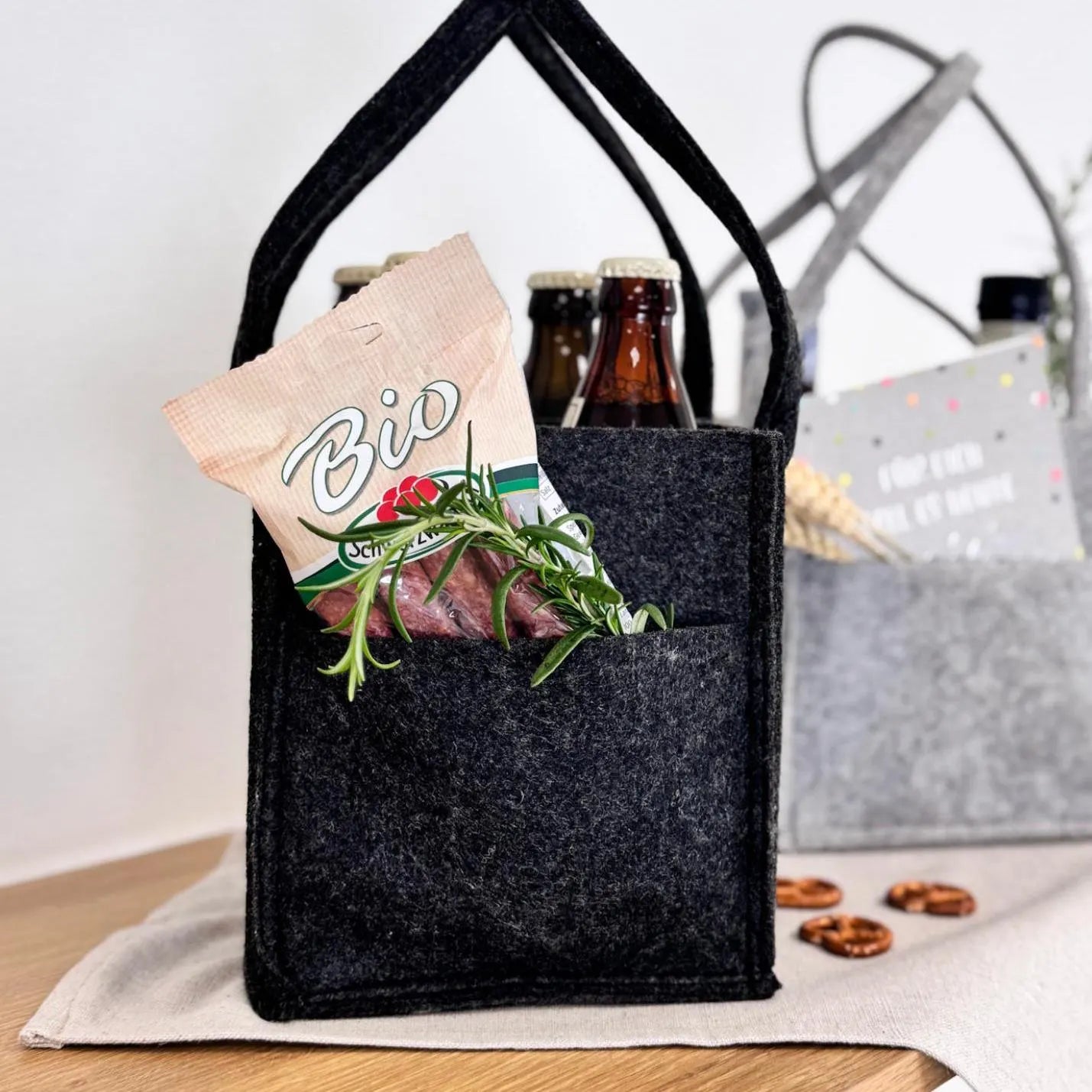 Flaschenträger · Herrenhandtasche Jubiläum