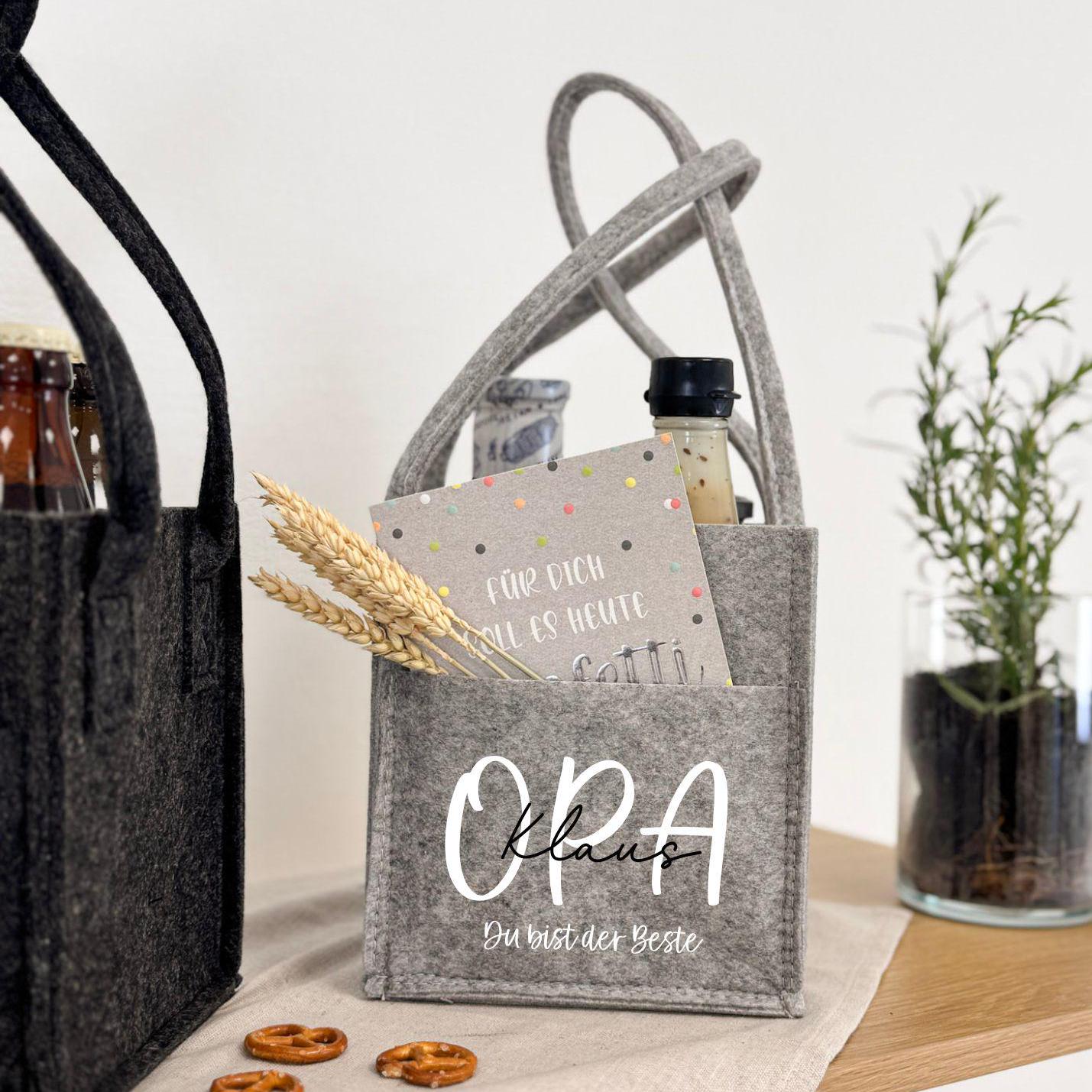 Flaschenträger · Herrenhandtasche Opa Papa